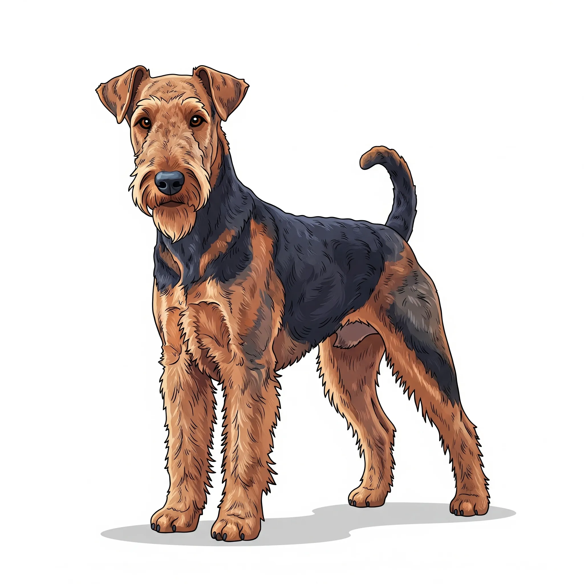 Airedale Terrier dog breed - The largest terrier, bold and full of character.