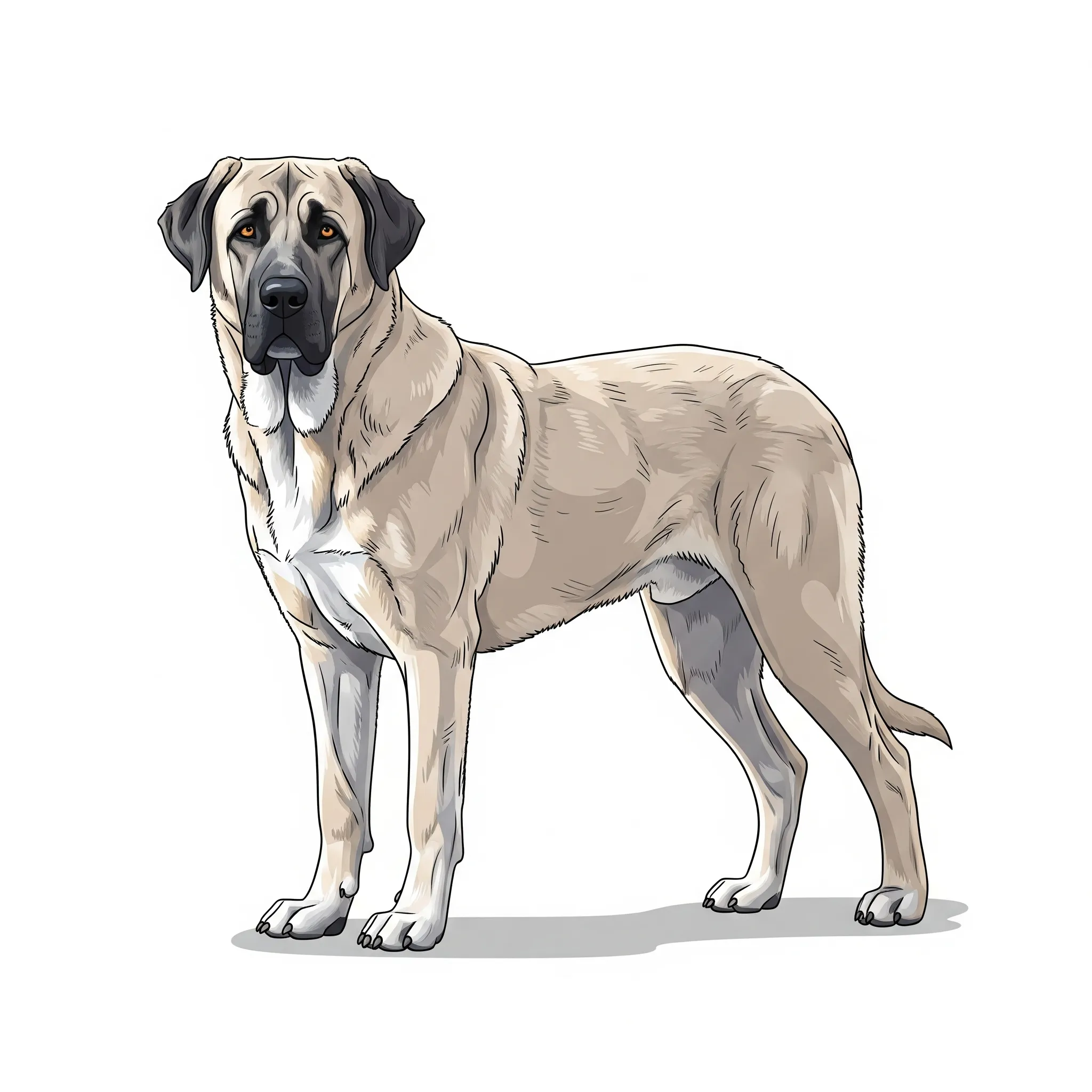 Anatolian Shepherd Dog dog breed - A formidable livestock guardian with a calm presence.