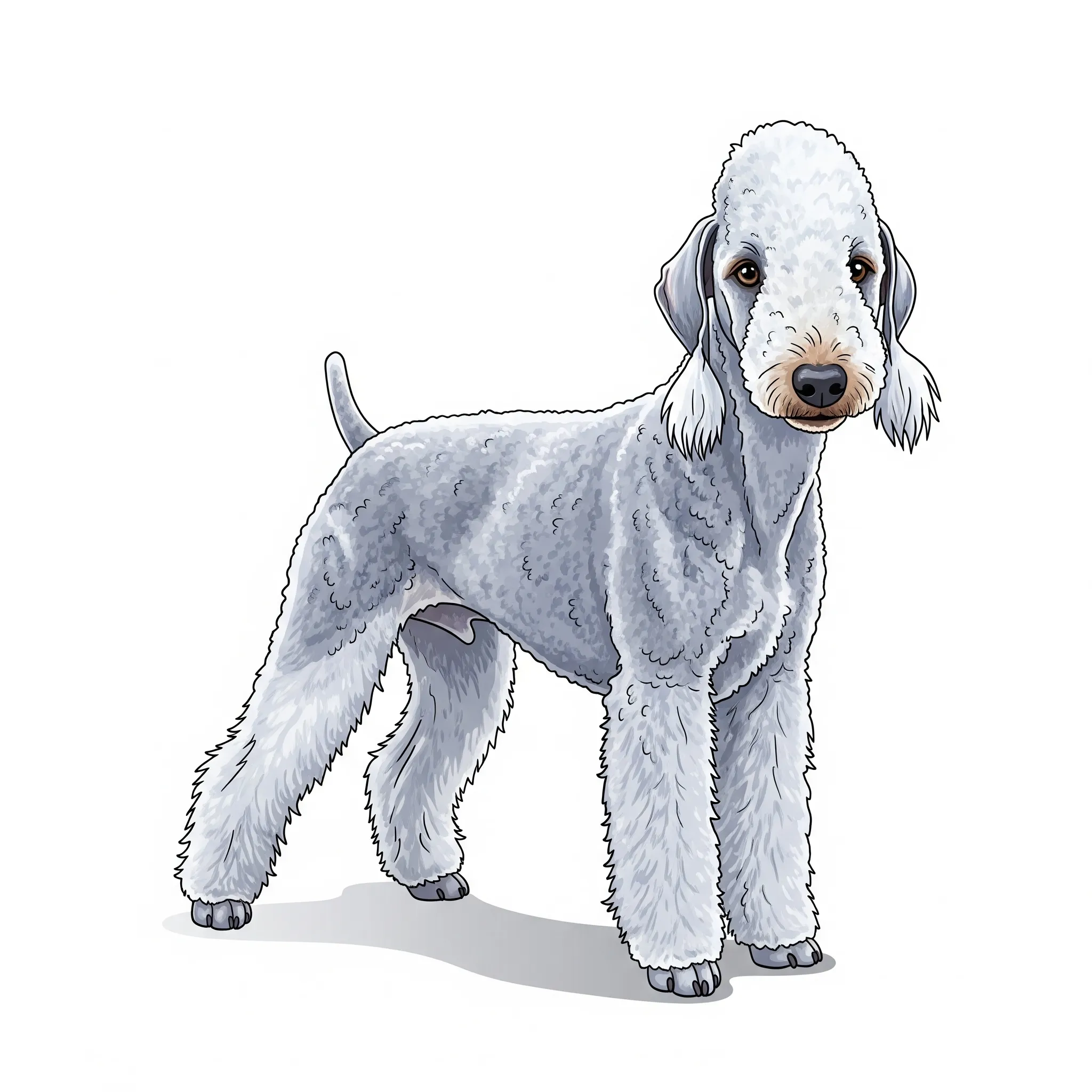 Bedlington Terrier dog breed - A lamb-like terrier with a bold and energetic spirit.