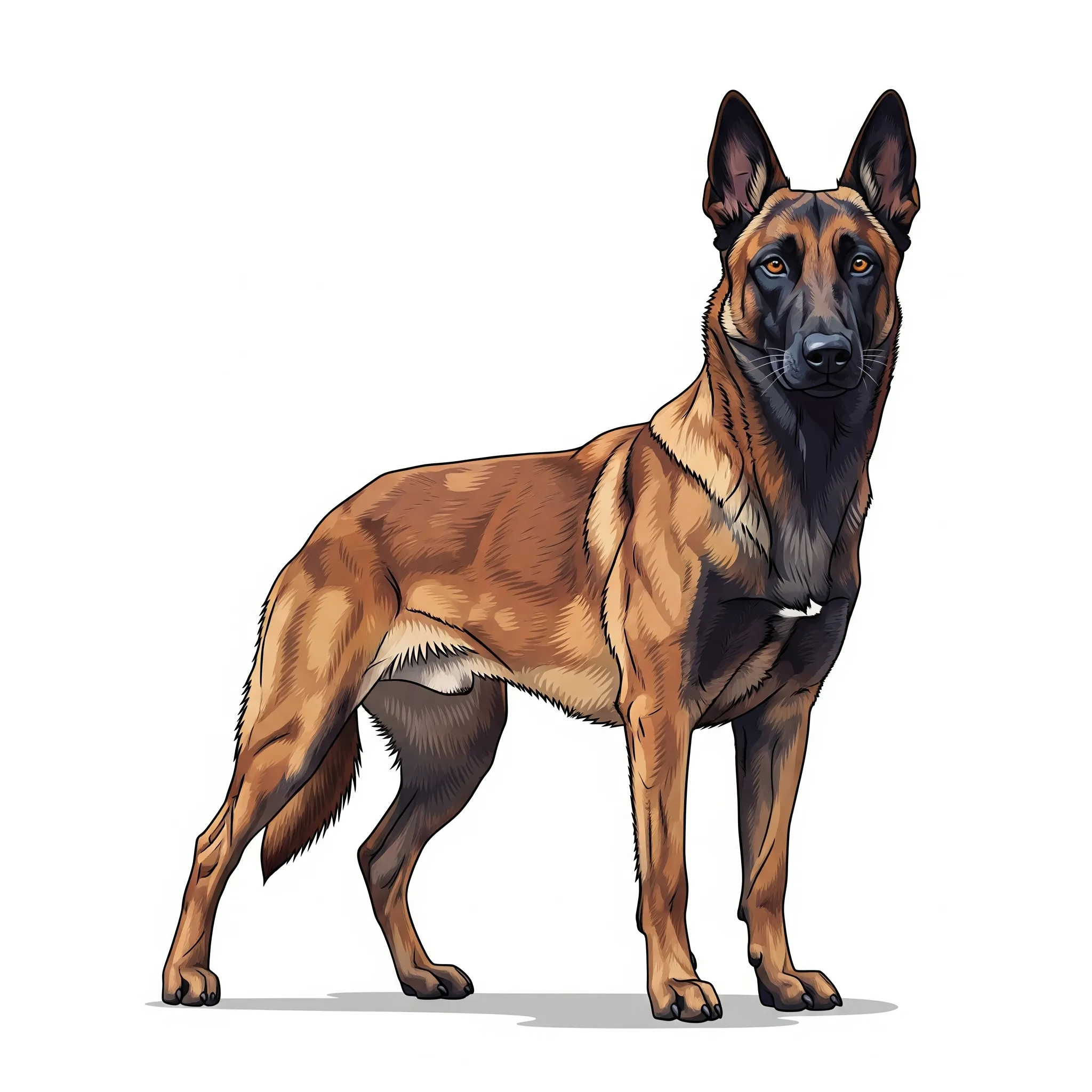Belgian Malinois dog breed - A high-drive working dog used in police and military roles worldwide.
