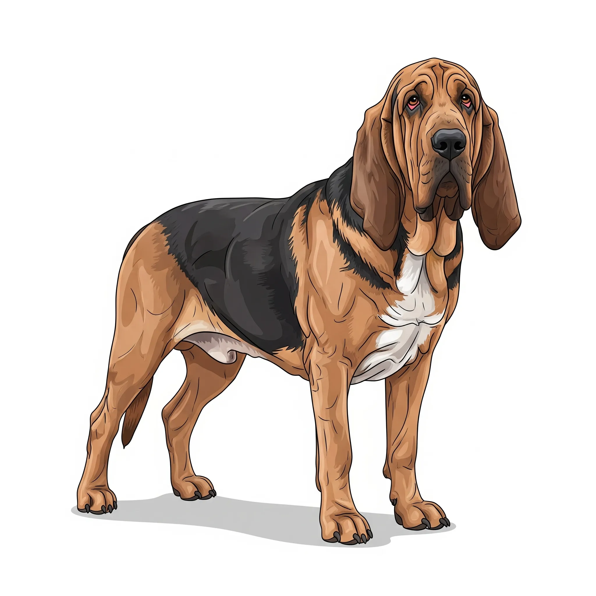 Bloodhound dog breed - A legendary tracker with unmatched scenting ability and a gentle soul.