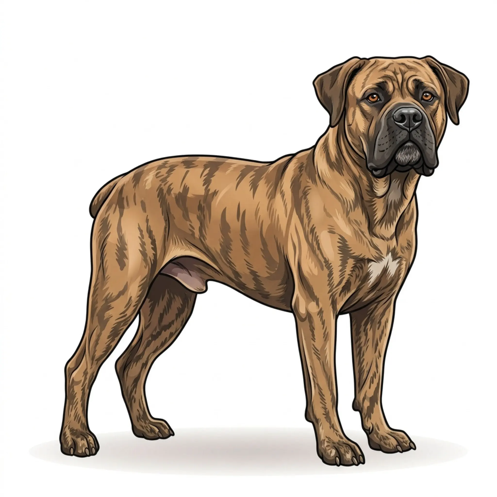 Boerboel dog breed - A powerful South African guardian with a calm, devoted nature.