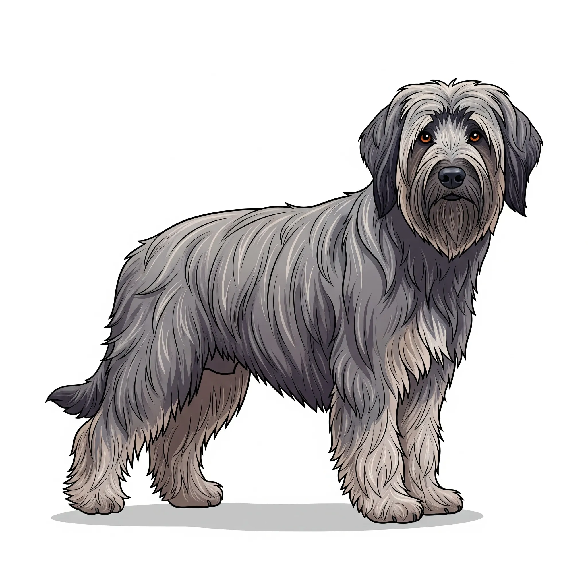 Briard dog breed - A loyal French herding dog with a protective spirit.