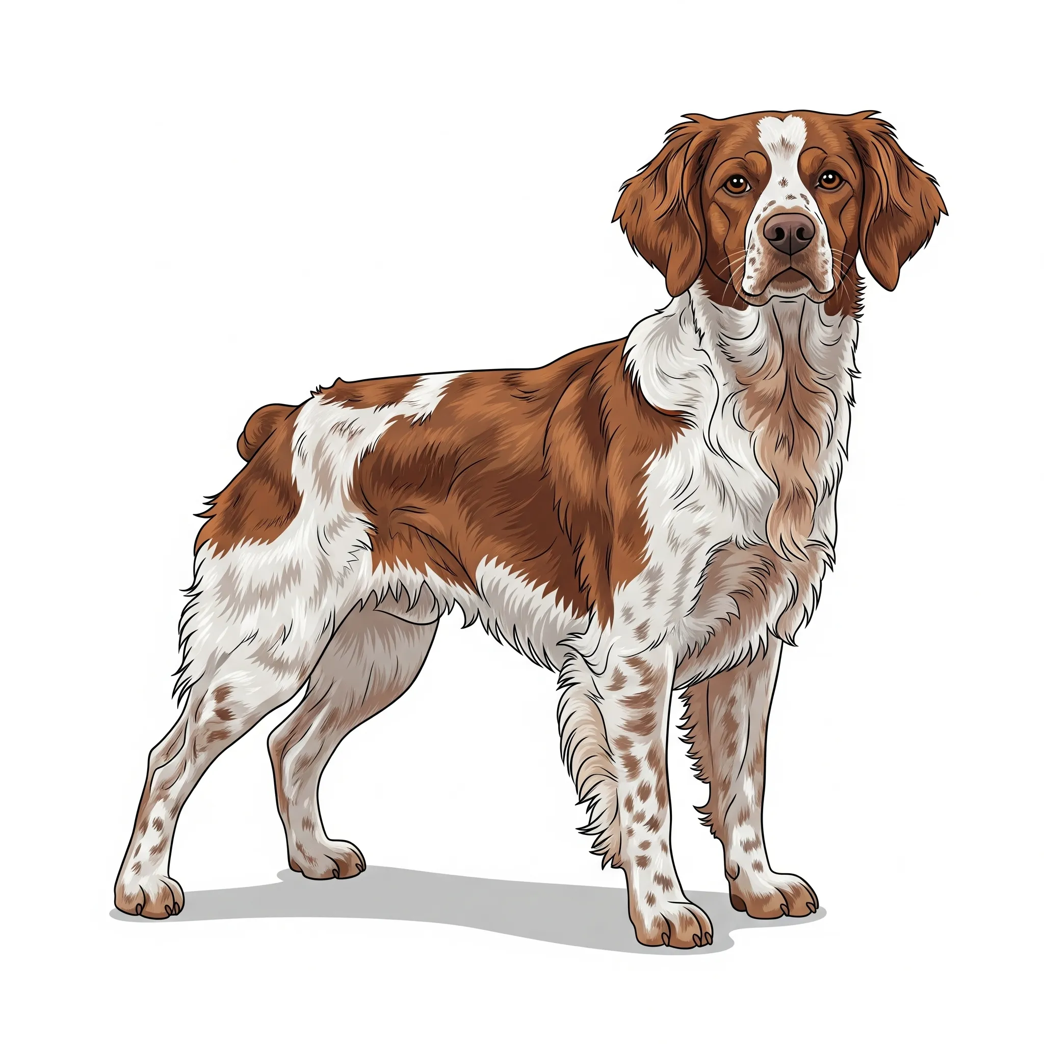 Brittany dog breed - A lively and enthusiastic gundog with high energy levels.