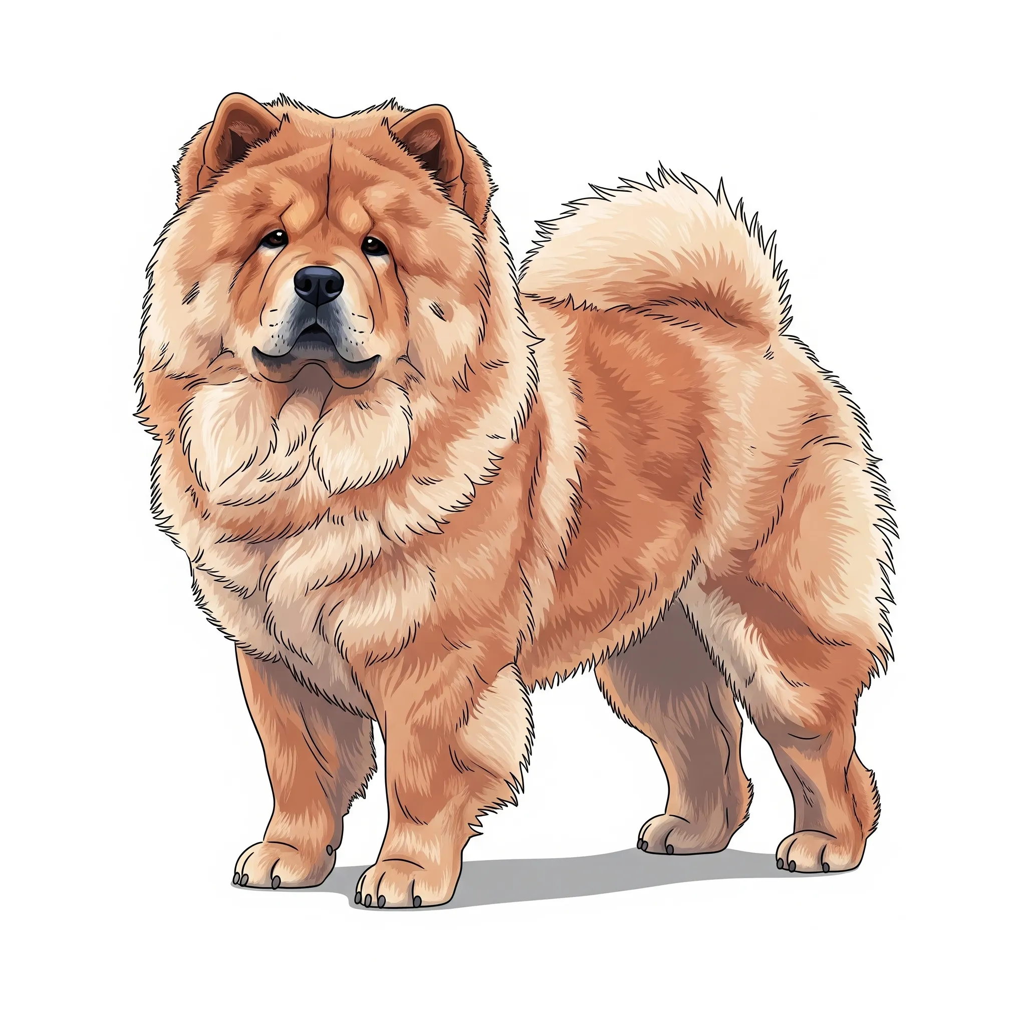 Chow Chow dog breed - A regal, independent dog with a lion-like mane and strong will.