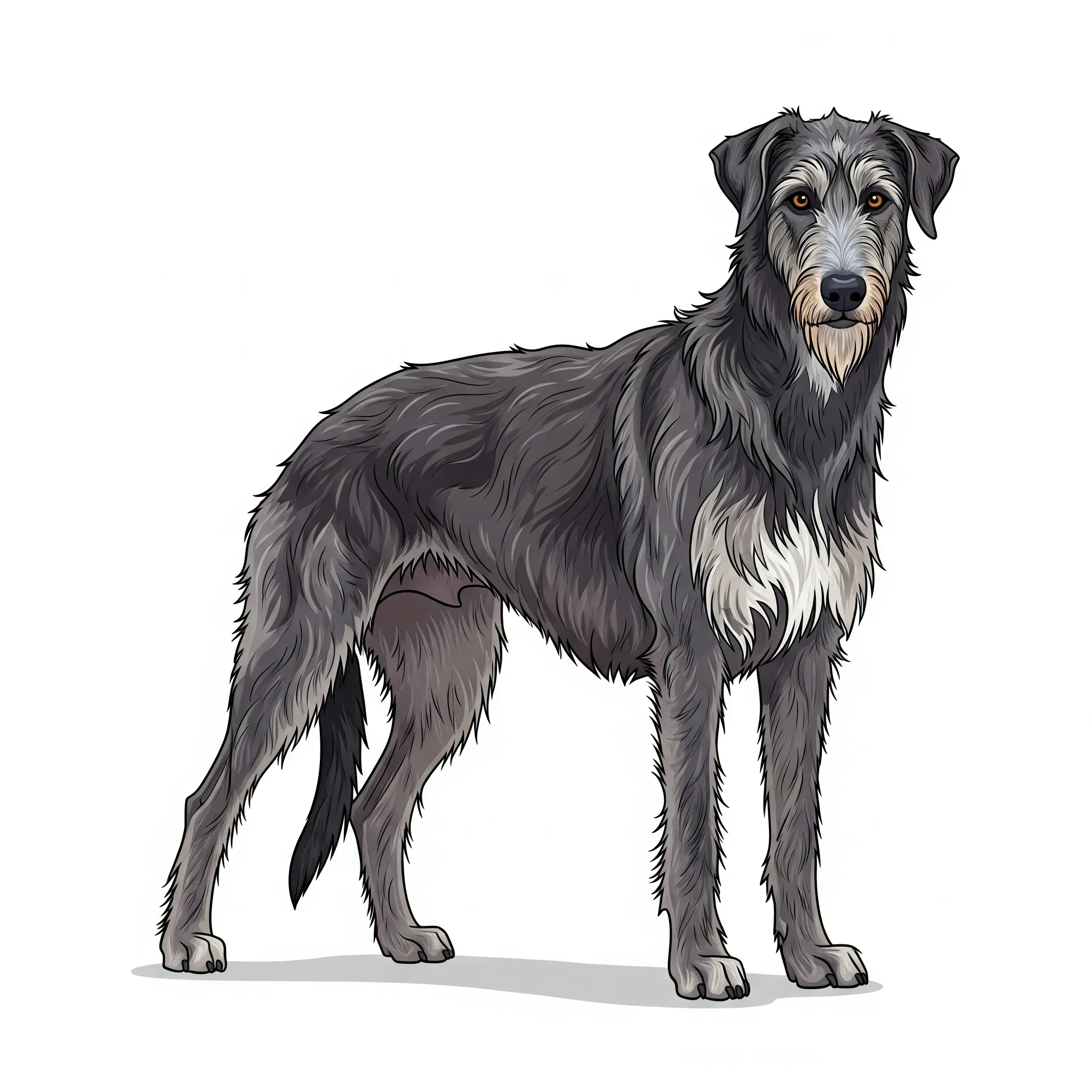 Deerhound dog breed - Gentle giants with a noble and dignified air.