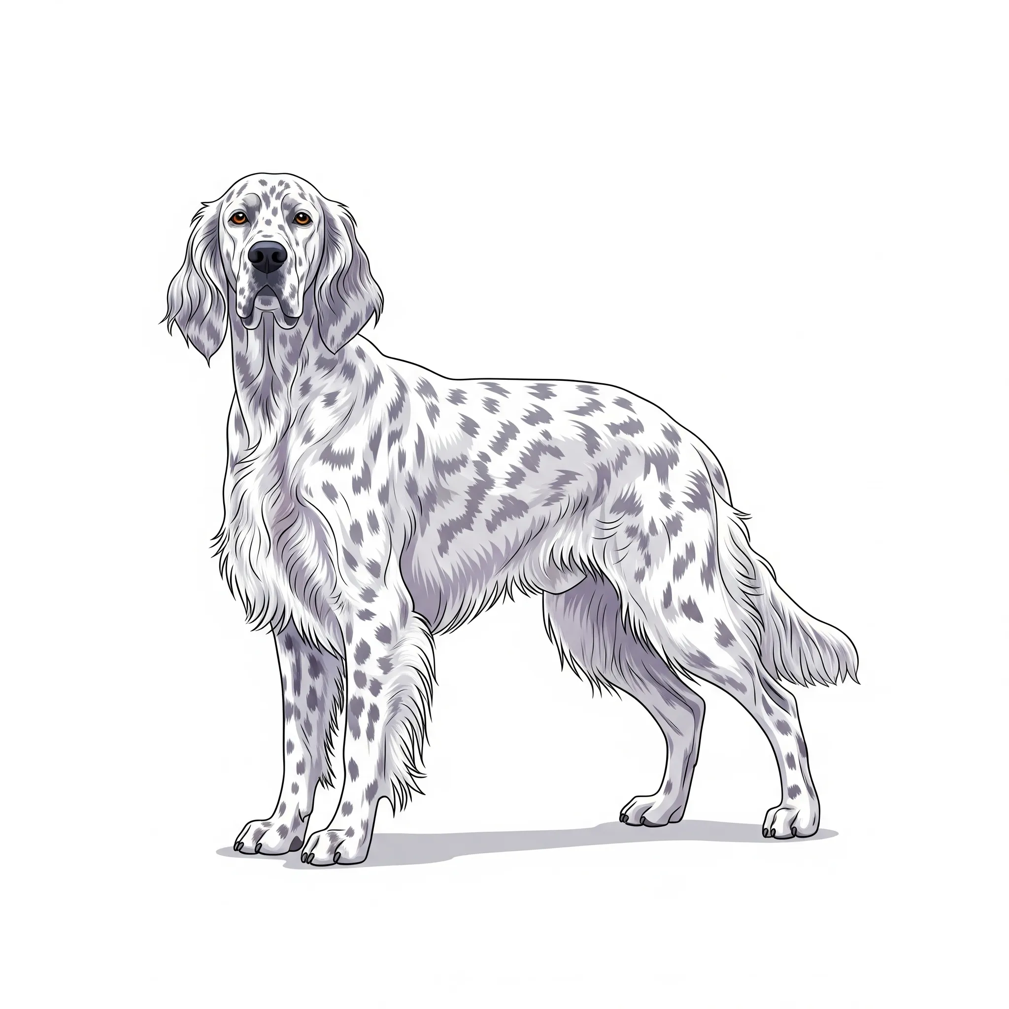 English Setter dog breed - Elegant sporting dogs known for their friendly nature.