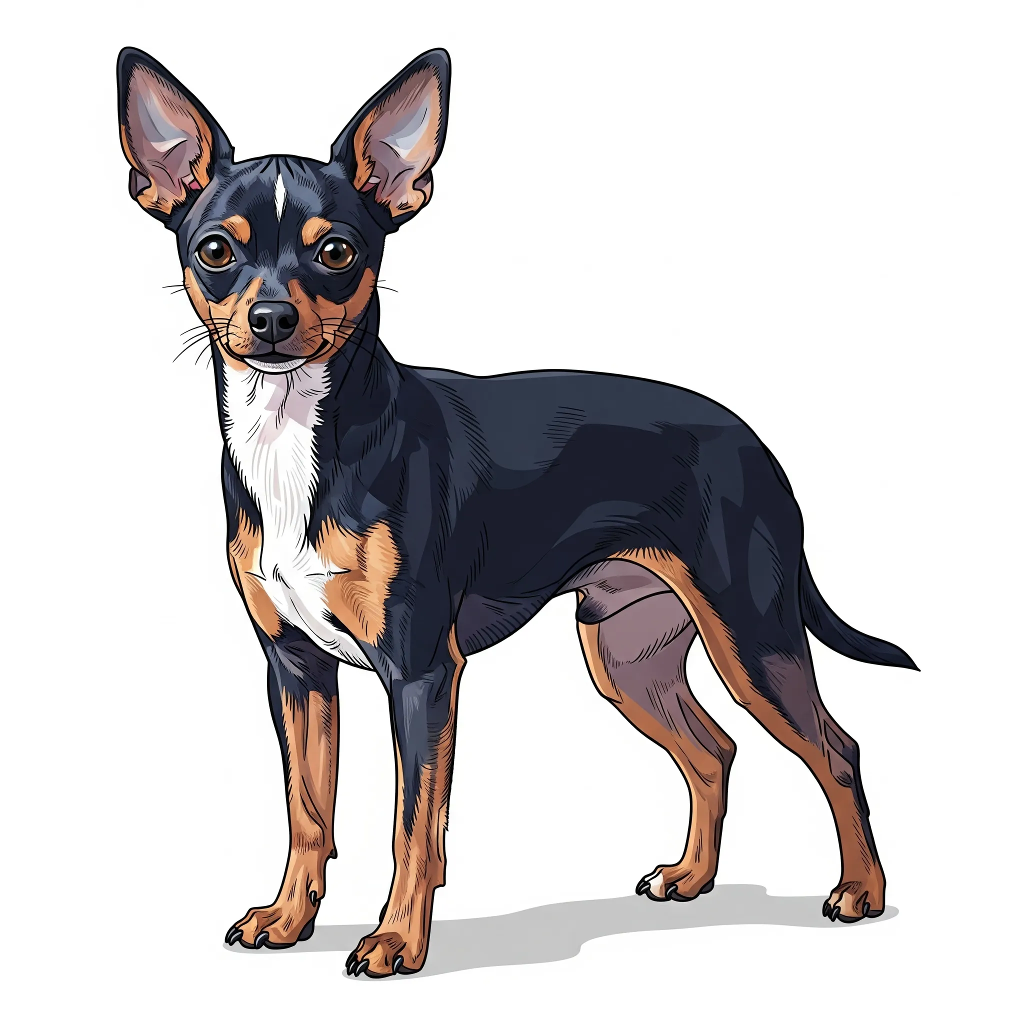 English Toy Terrier dog breed - Compact, alert companions with a terrier’s bold spirit.