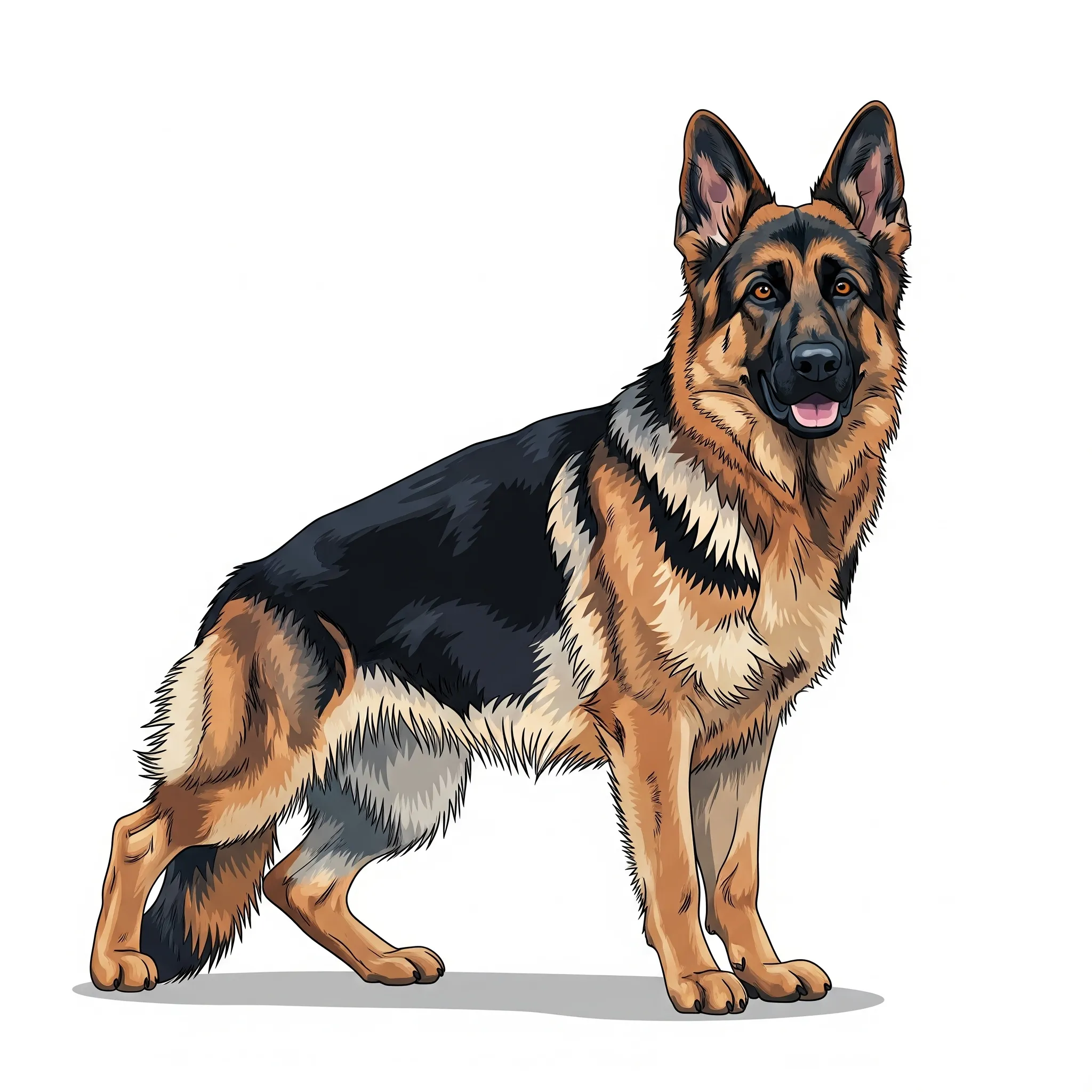 German Shepherd dog breed - An iconic working breed prized for intelligence and loyalty.