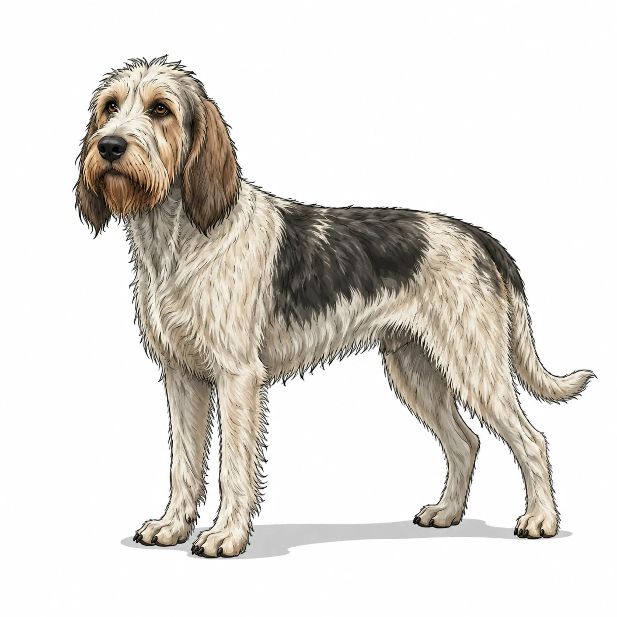 Grand Griffon Vendéen dog breed - The largest Vendéen griffon, a rough-coated hound built for wild boar and deer.