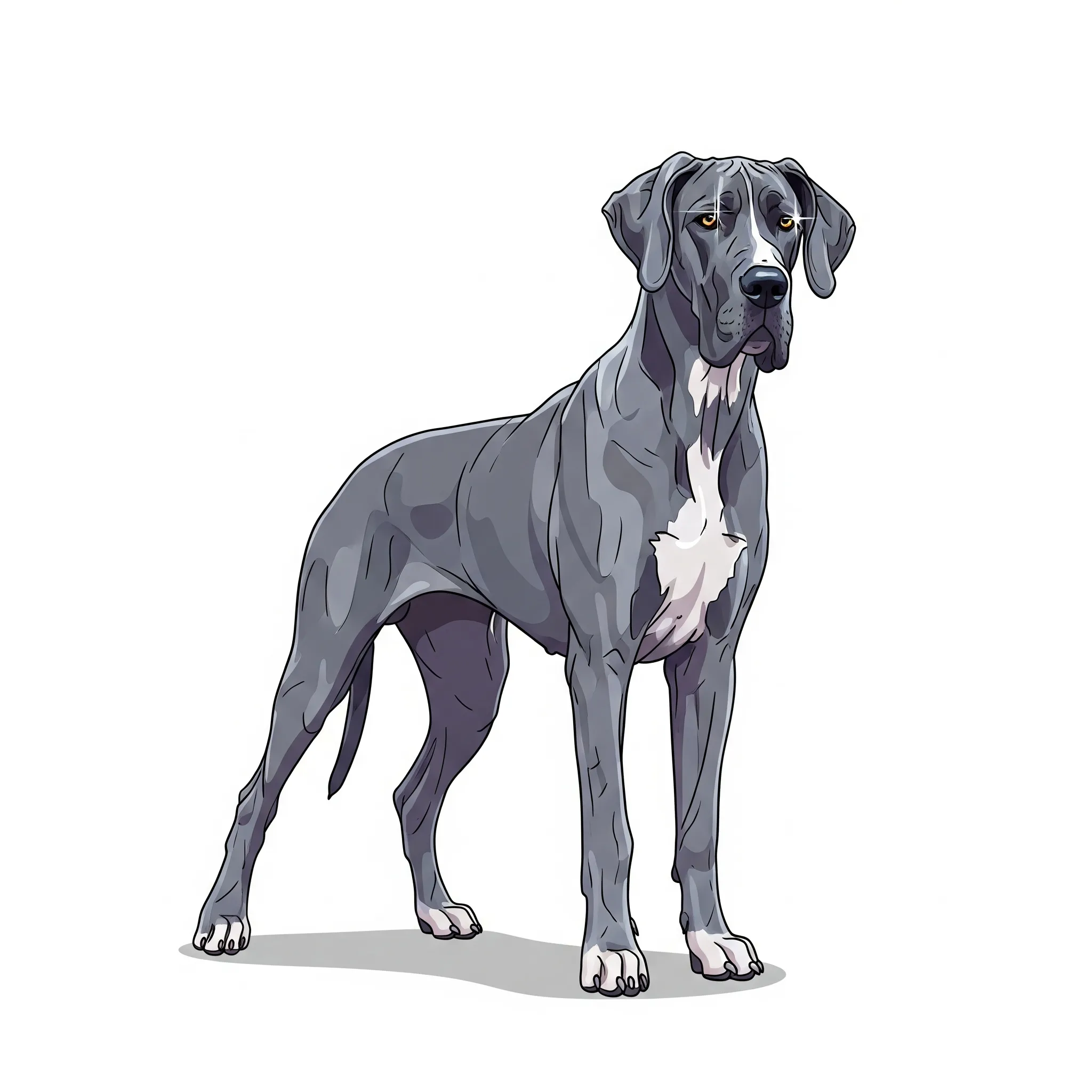 Great Dane dog breed - A gentle giant with a calm and loving nature.