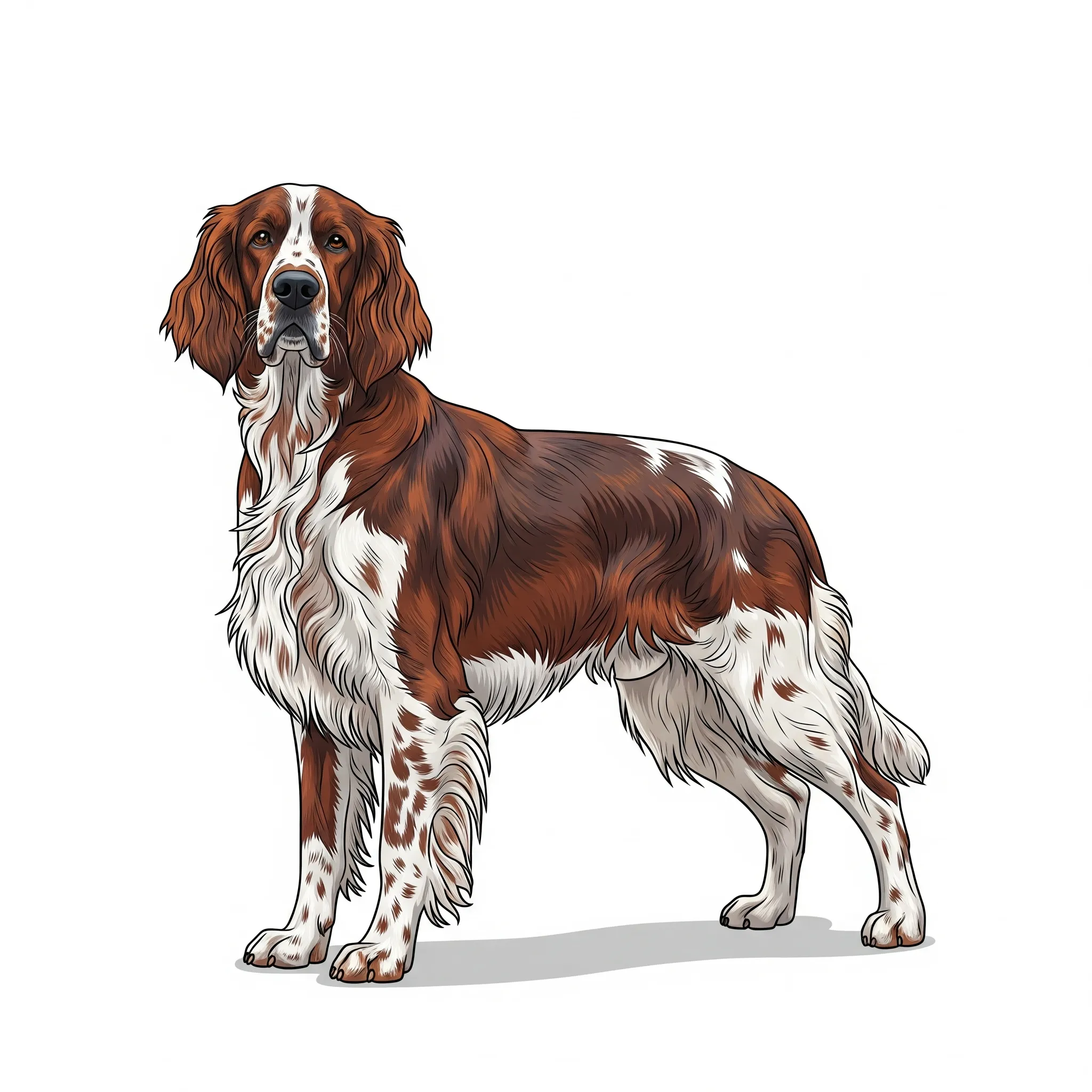 Irish Red and White Setter dog breed - Gentle and friendly, this setter is both a hunter and a family dog.