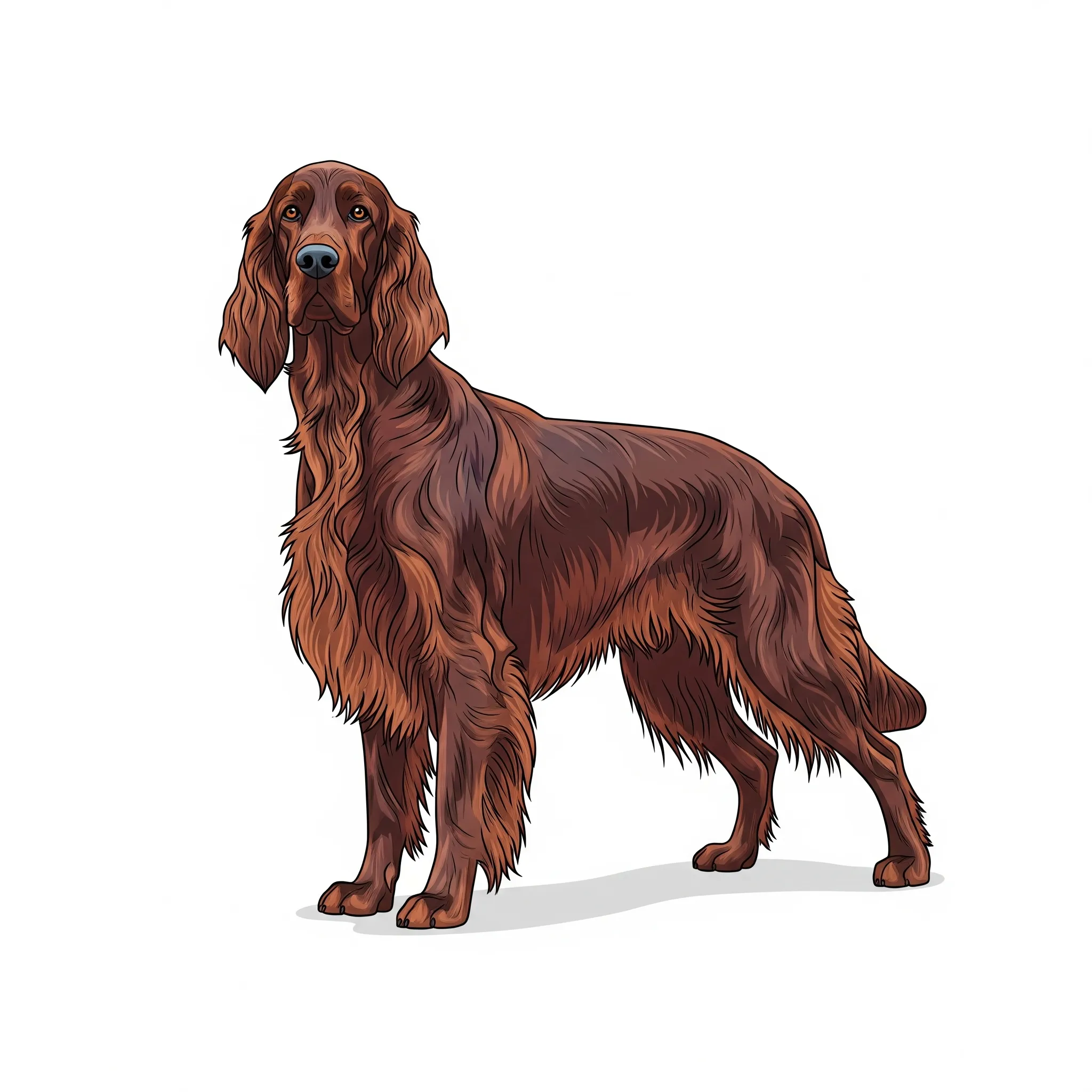 Irish Setter dog breed - Lively and affectionate, the Irish Setter is known for its grace and energy.