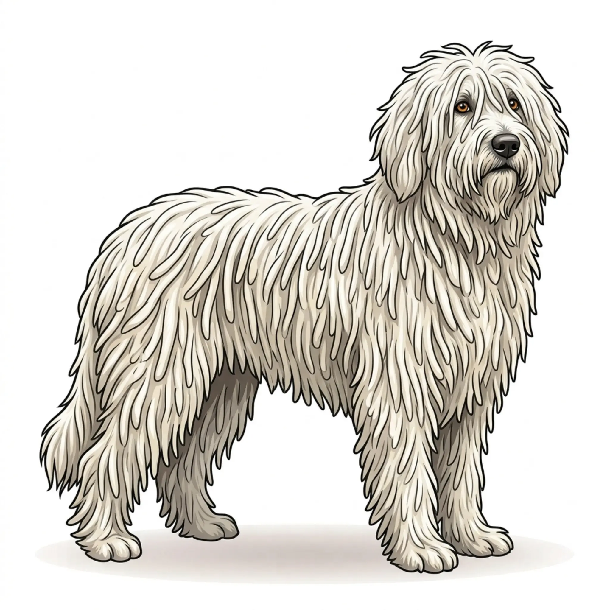 Komondor dog breed - The iconic Hungarian mop-coated livestock guardian.