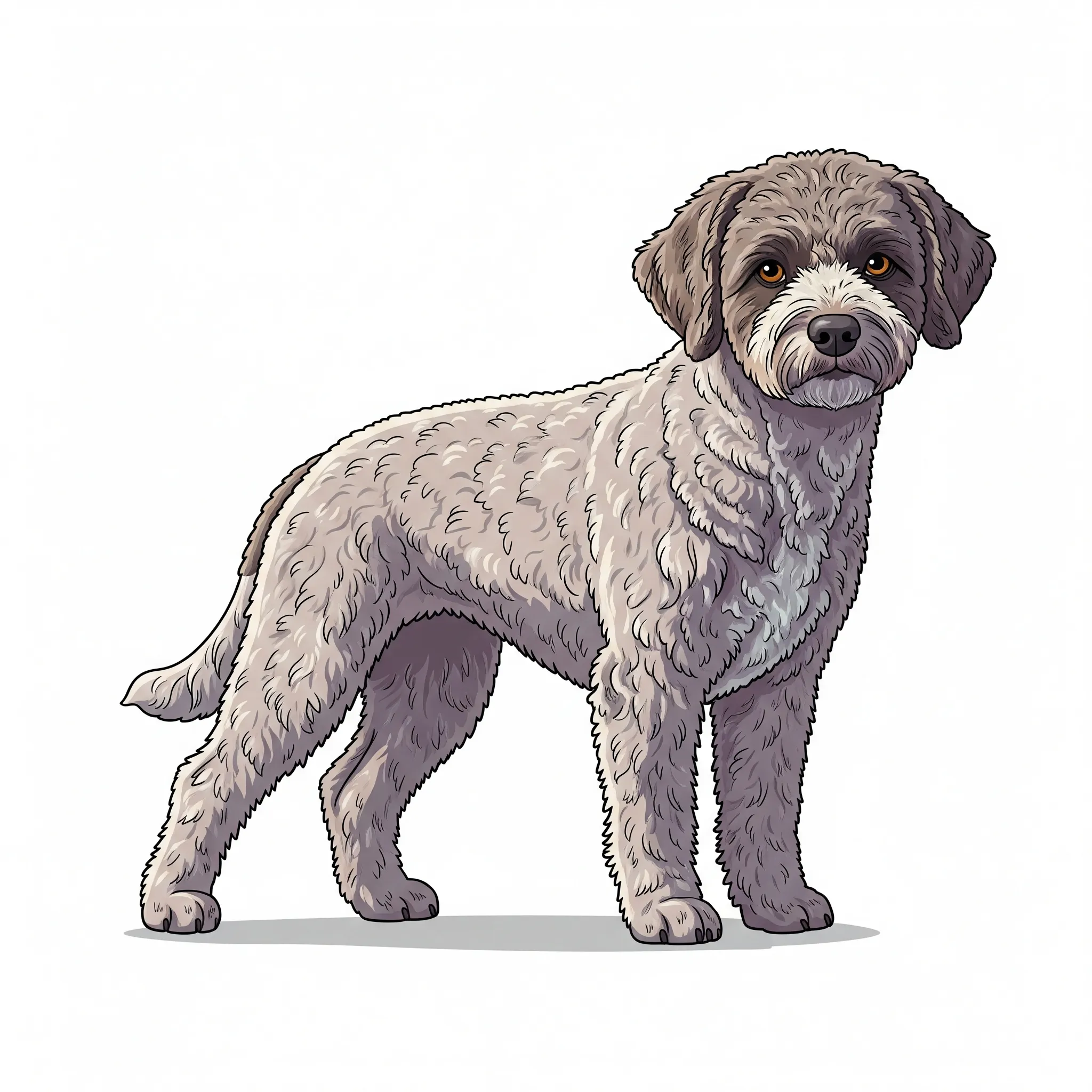 Lagotto Romagnolo dog breed - A truffle-hunting dog with curly fur and a lively temperament.