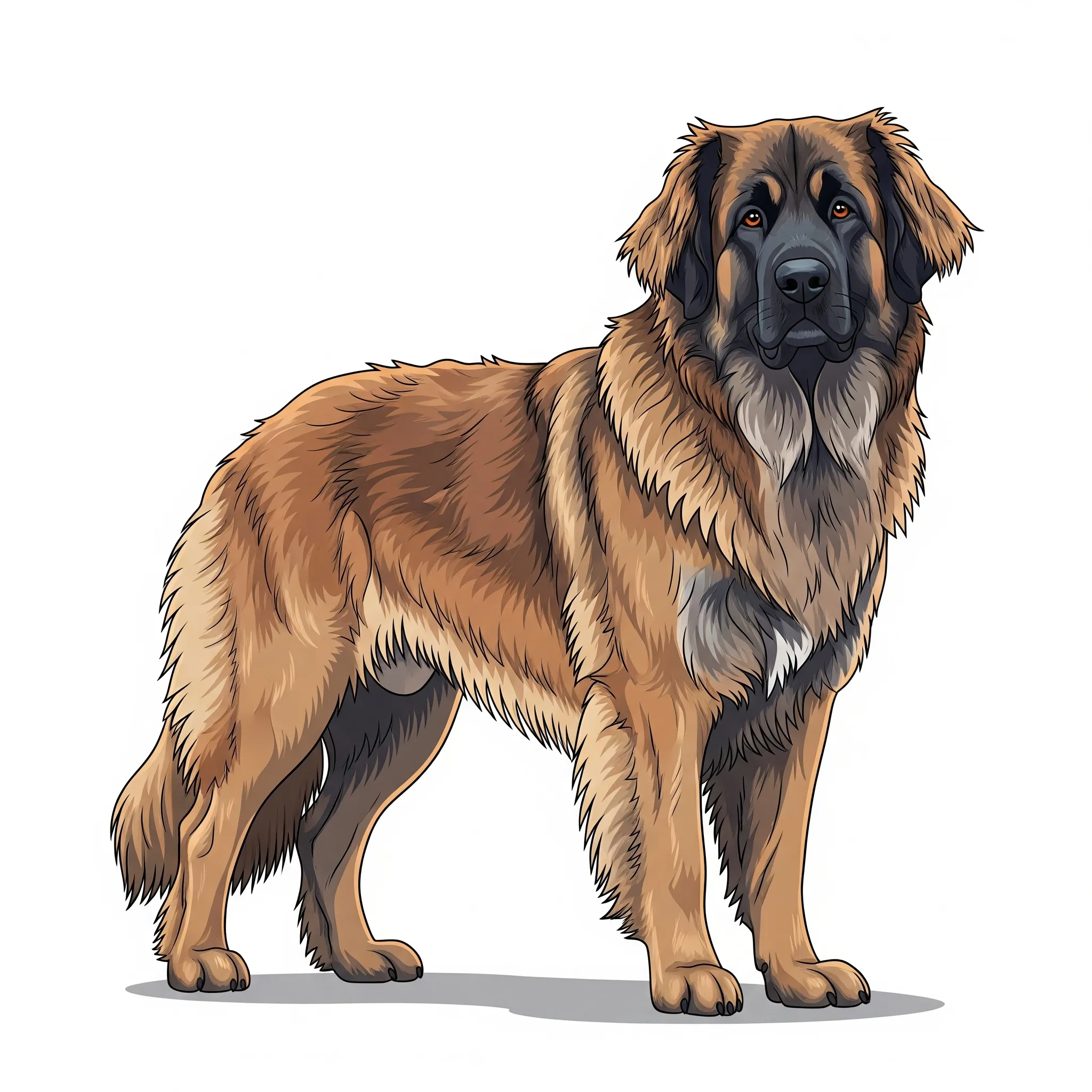 Leonberger dog breed - A gentle giant with a calm and friendly nature.