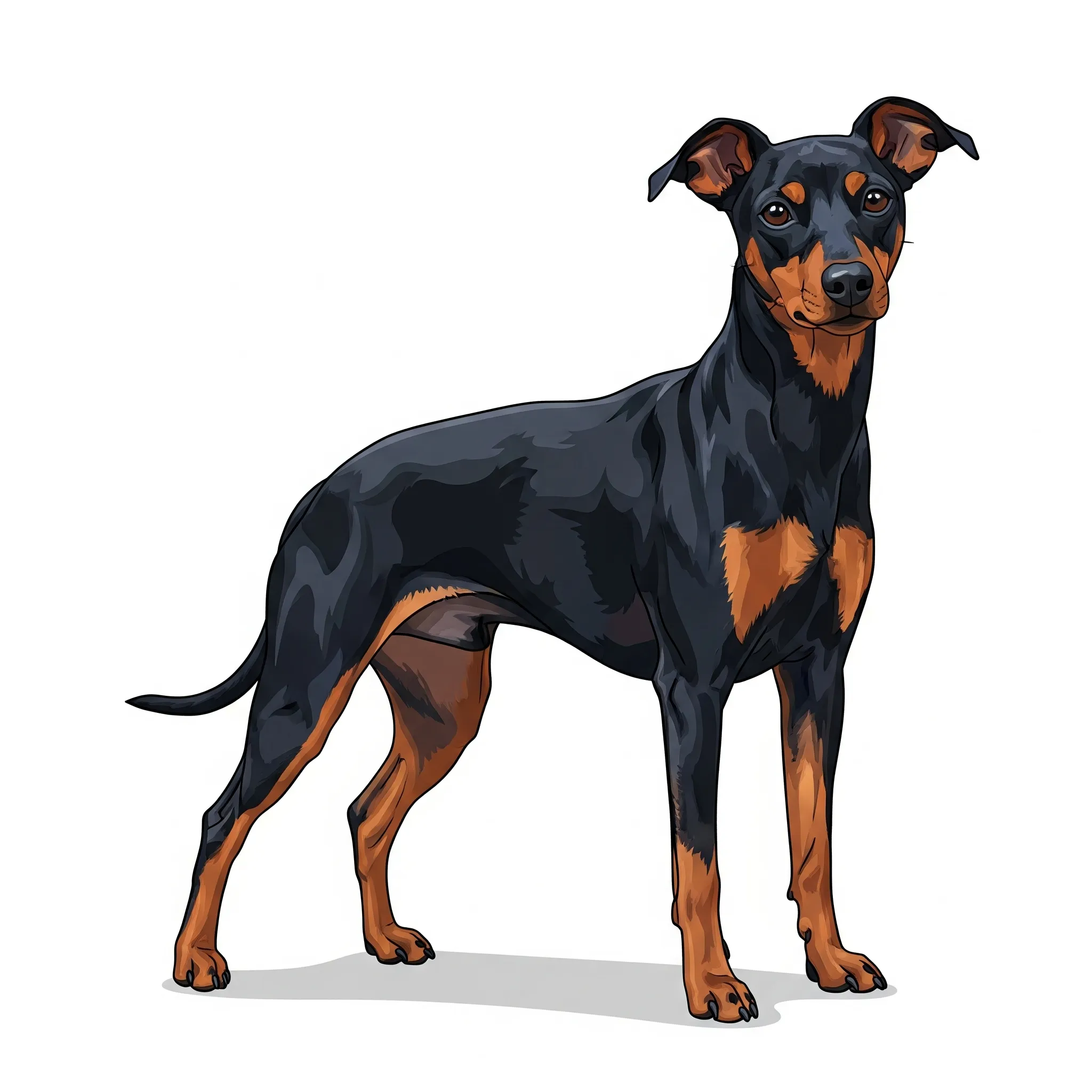 Manchester Terrier dog breed - A sleek and spirited terrier with a love for action.