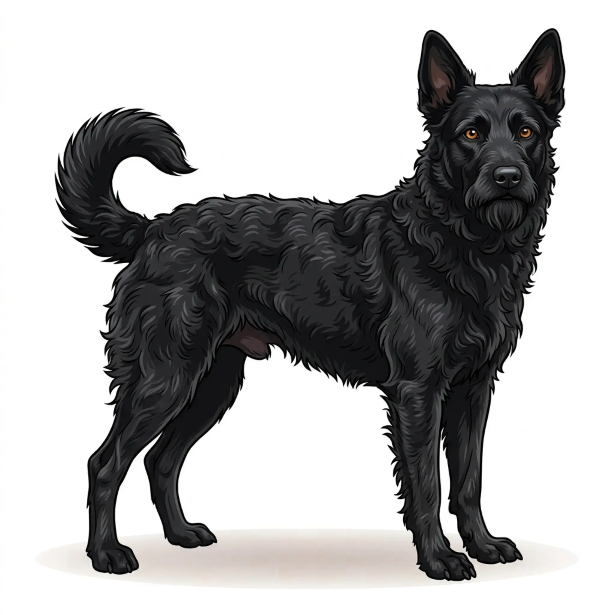 Mudi dog breed - A rare Hungarian herding dog with sharp intelligence and drive.