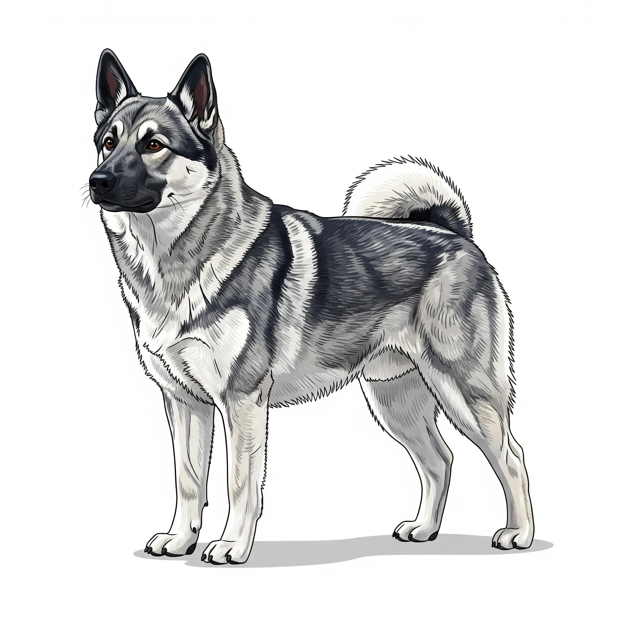 Norwegian Elkhound dog breed - A bold and protective Nordic hunting dog.