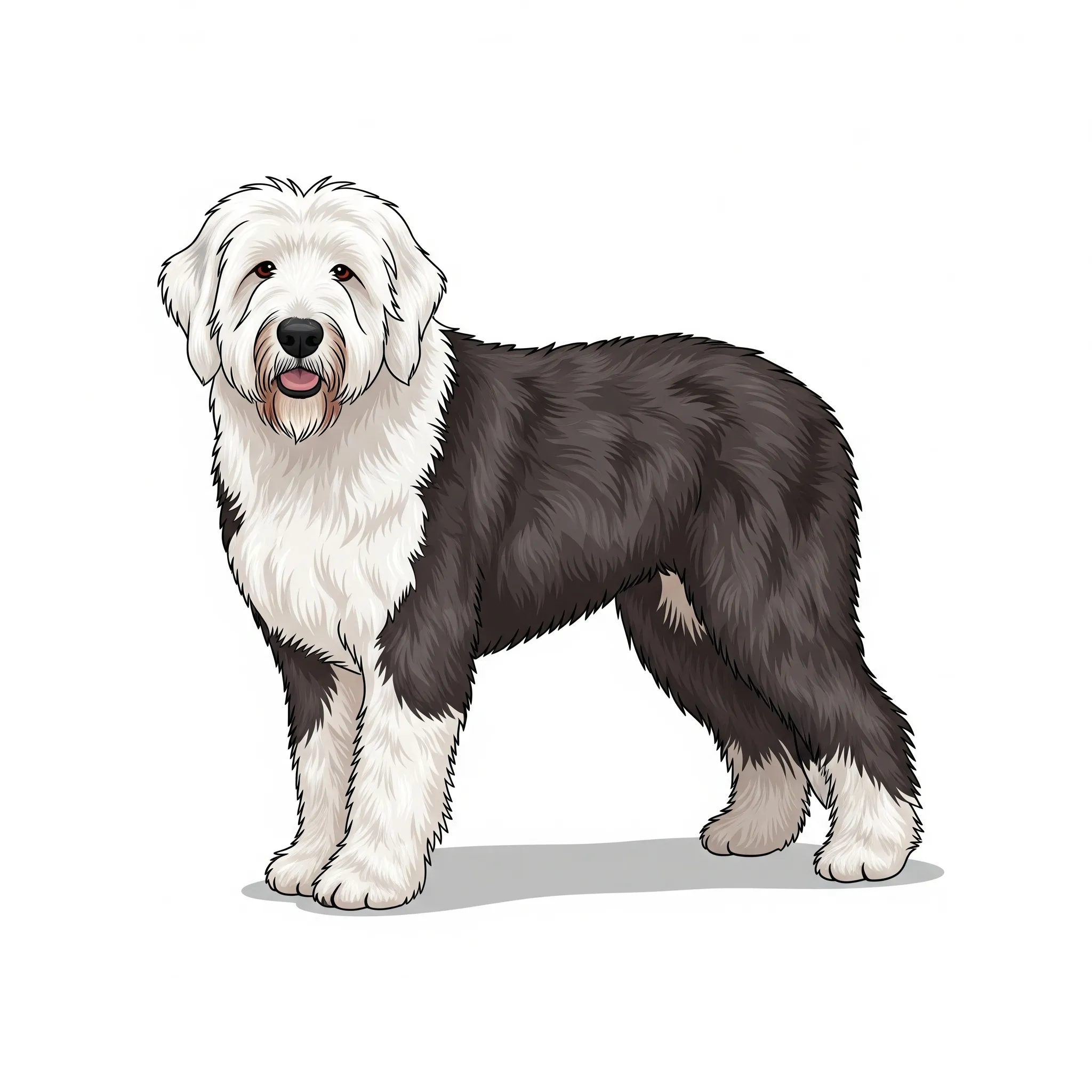 Old English Sheepdog dog breed - A shaggy, gentle giant with a fun personality.
