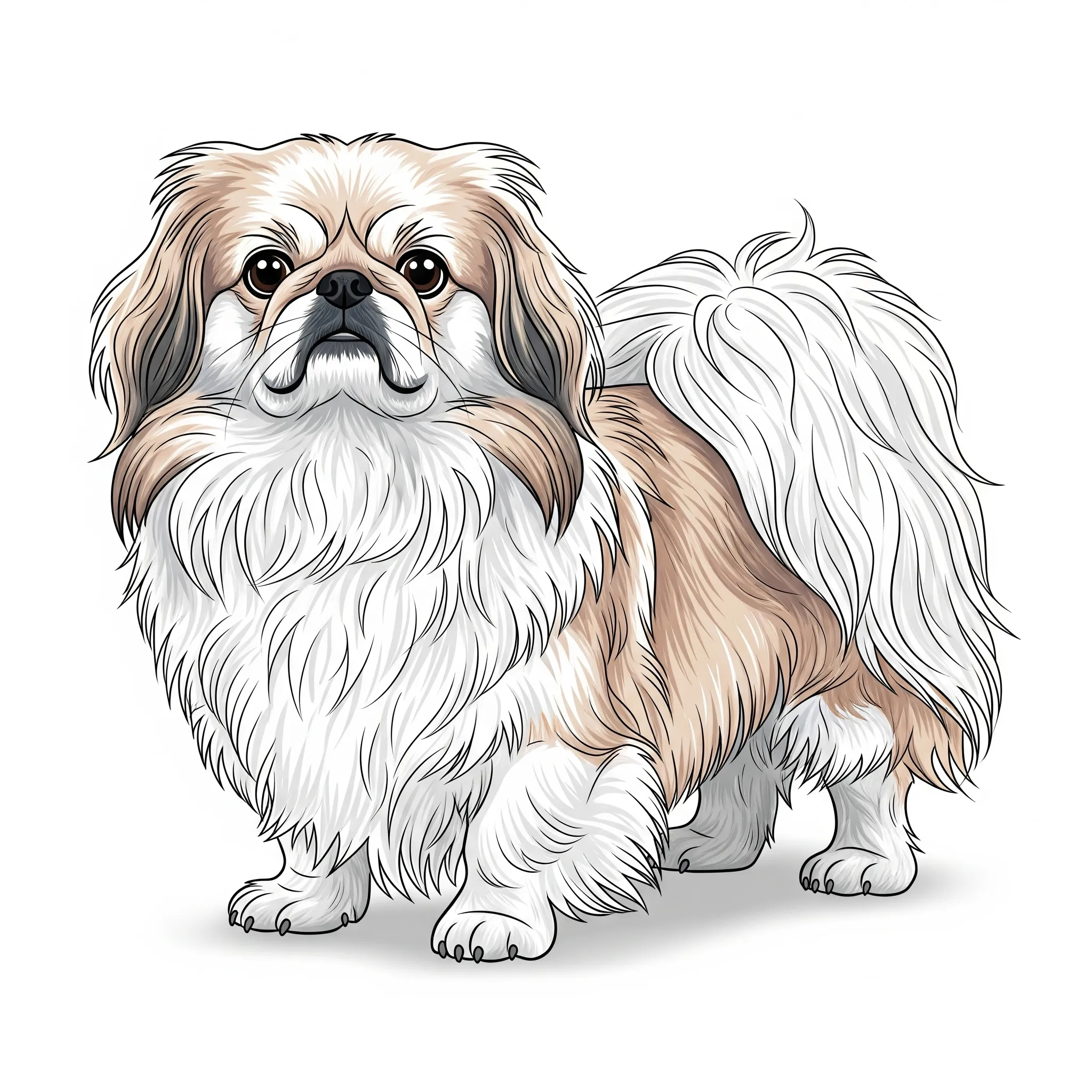 Pekingese dog breed - A regal and loyal lapdog with a lion-like mane.