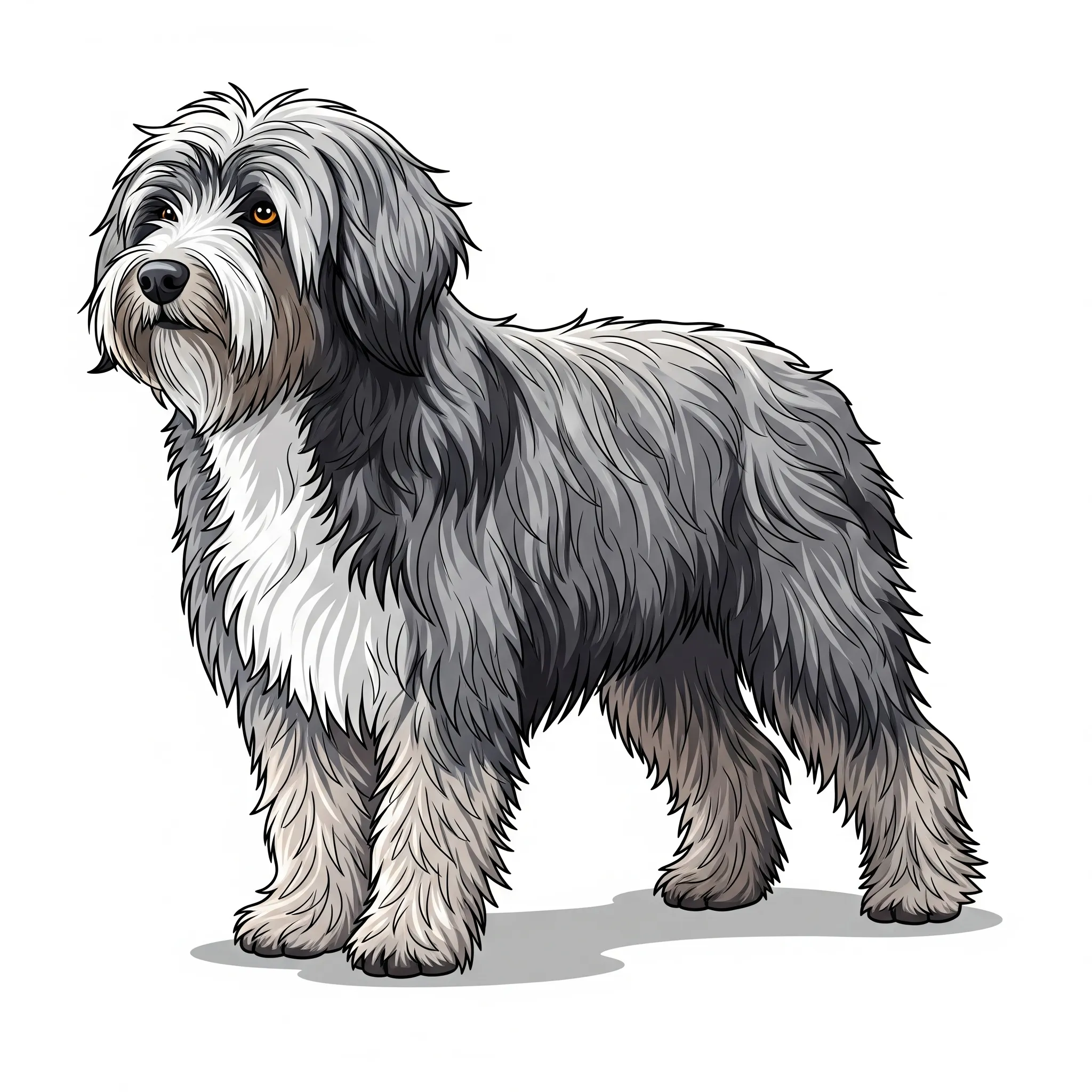 Polish Lowland Sheepdog dog breed - A shaggy, hardworking herder with a playful spirit.