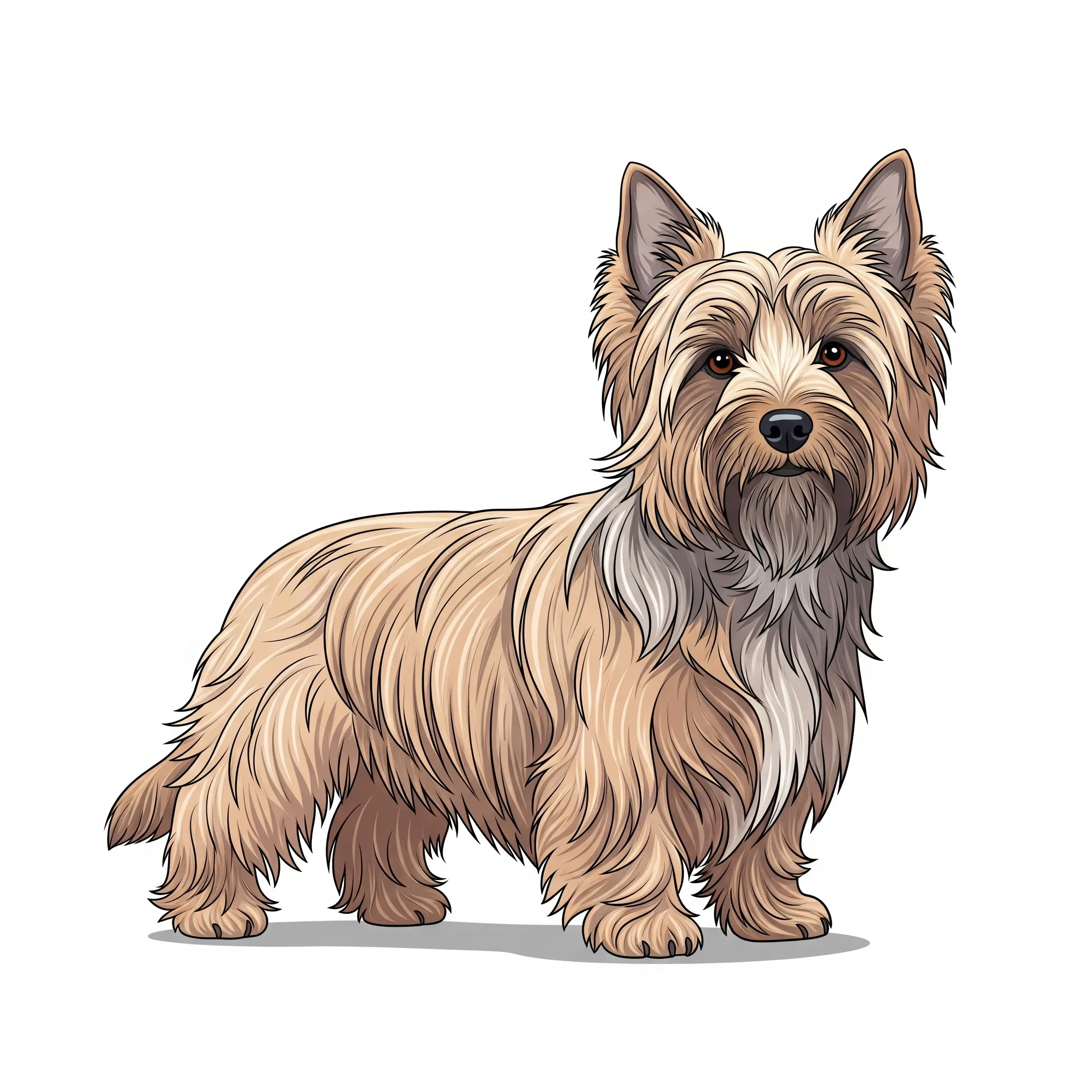 Skye Terrier dog breed - A dignified and loyal terrier with a long, flowing coat.