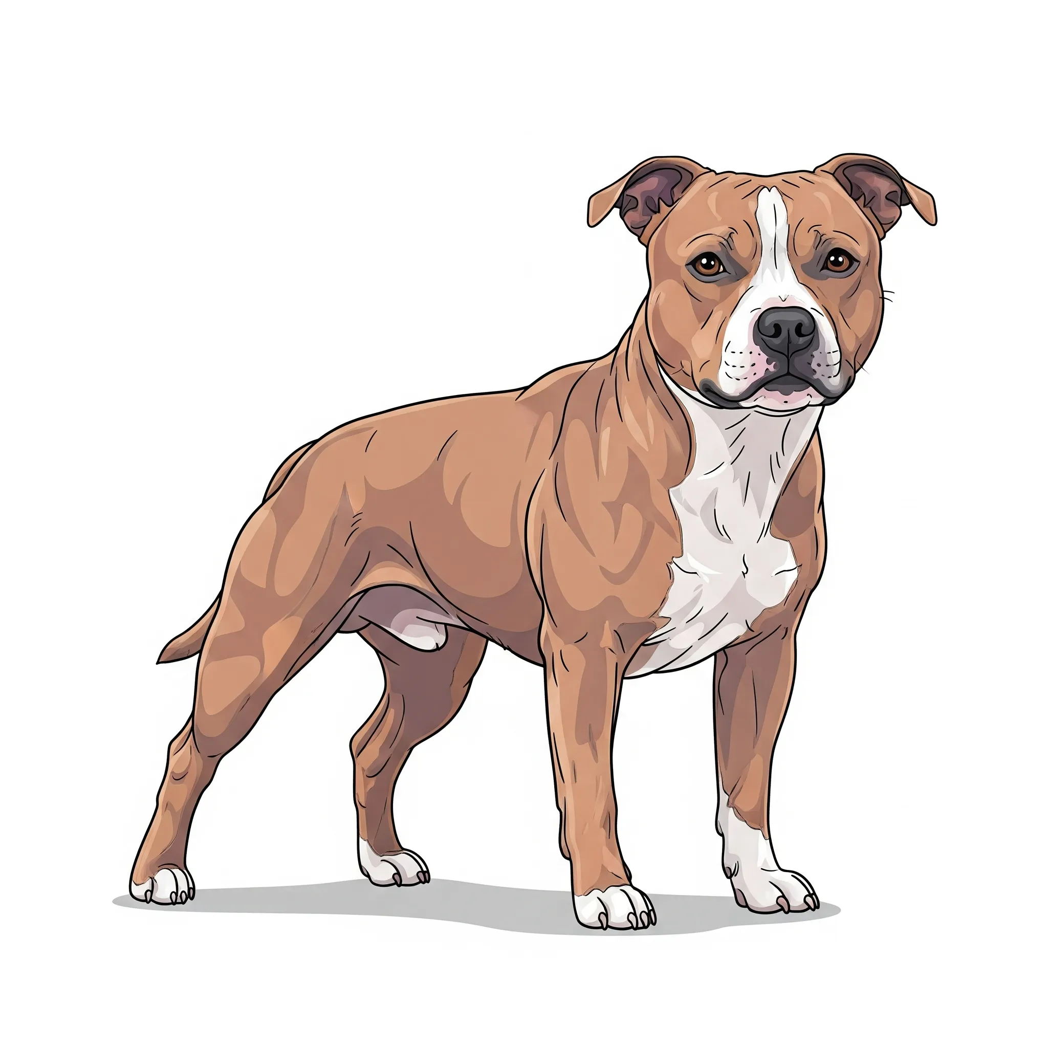 Staffordshire Bull Terrier dog breed - Muscular, loving, and devoted companion.