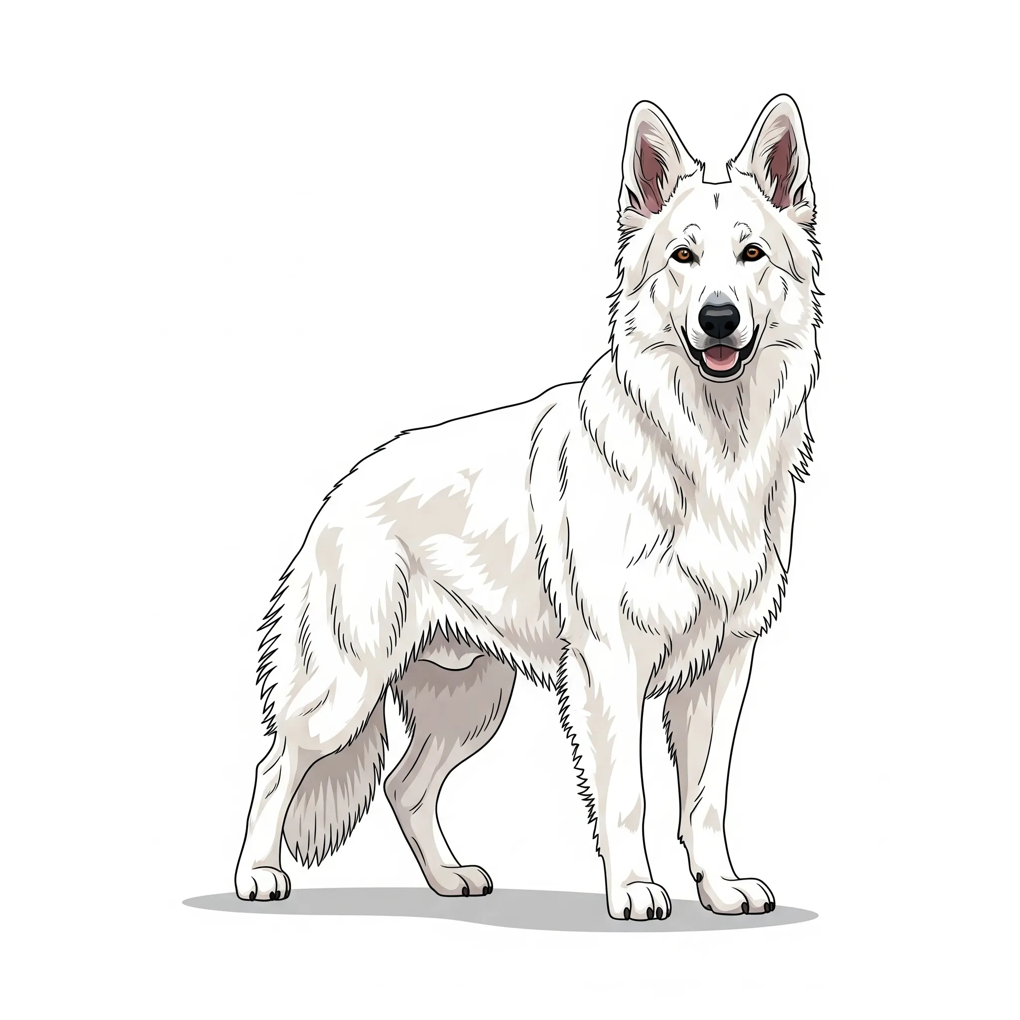 White Swiss Shepherd Dog dog breed - Elegant and intelligent, the White Swiss Shepherd is known for its loyalty and trainability.