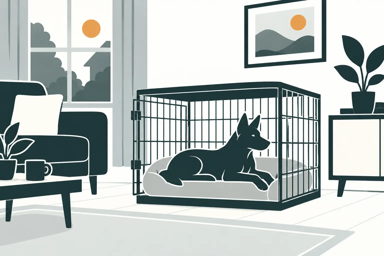 crate training a rescue dog