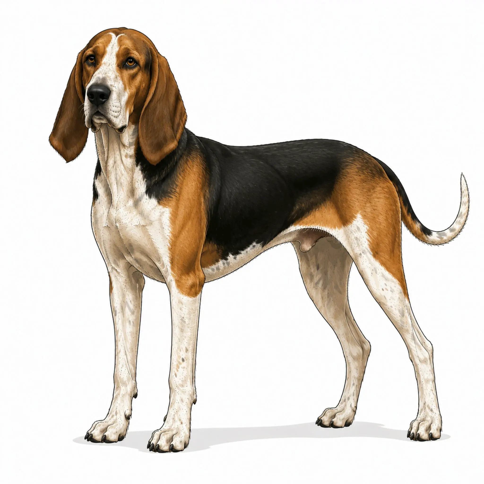 Anglo-French Hound dog breed - A powerful pack hound combining French scenting ability with English stamina.