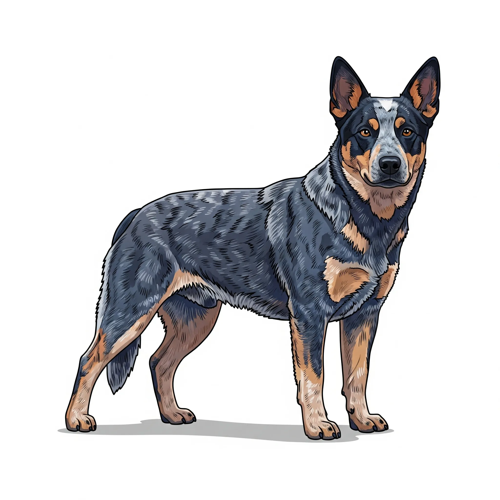 Australian Cattle Dog dog breed - A compact and energetic herder with sharp intelligence.