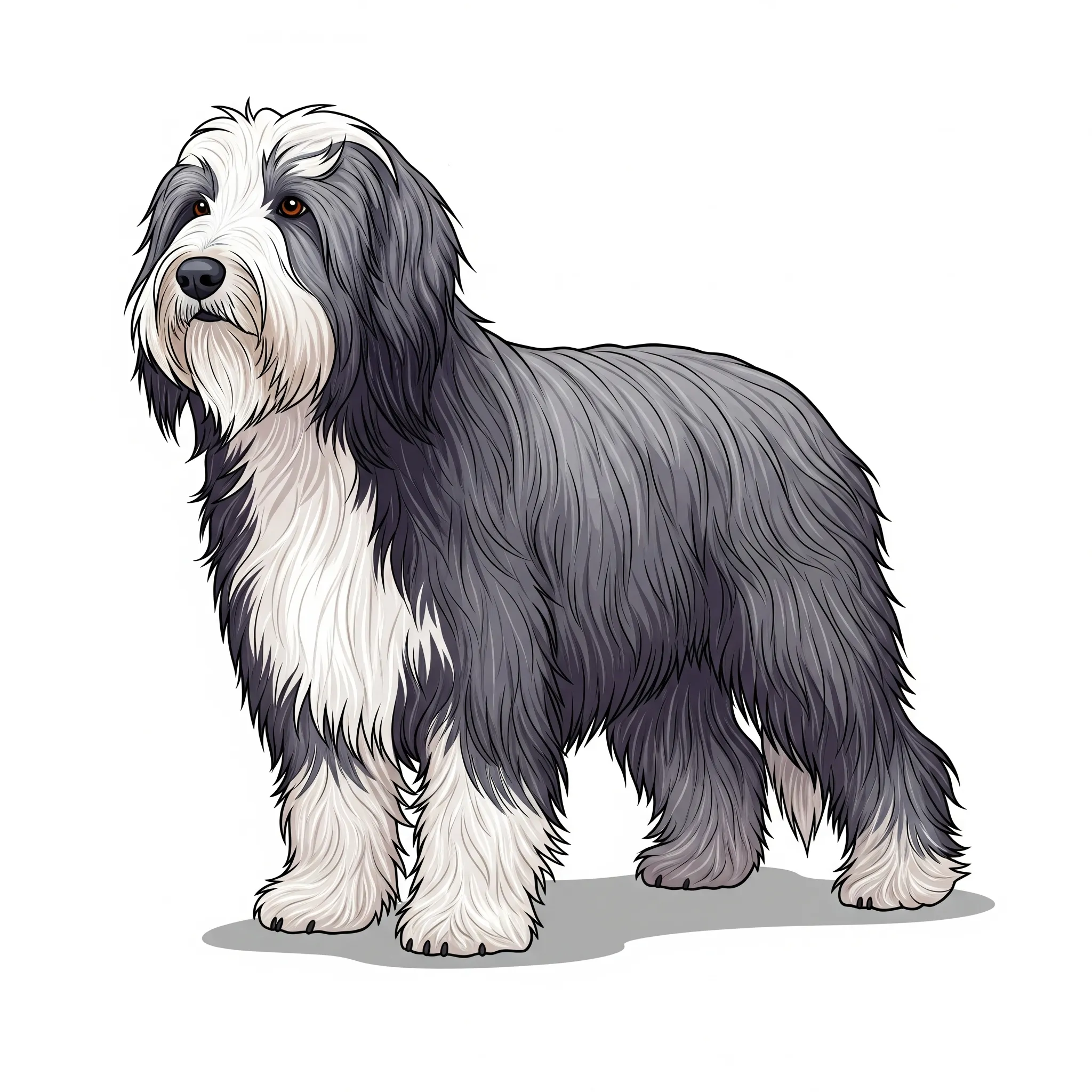 Bearded Collie dog breed - A shaggy, lively herder with a bright personality.