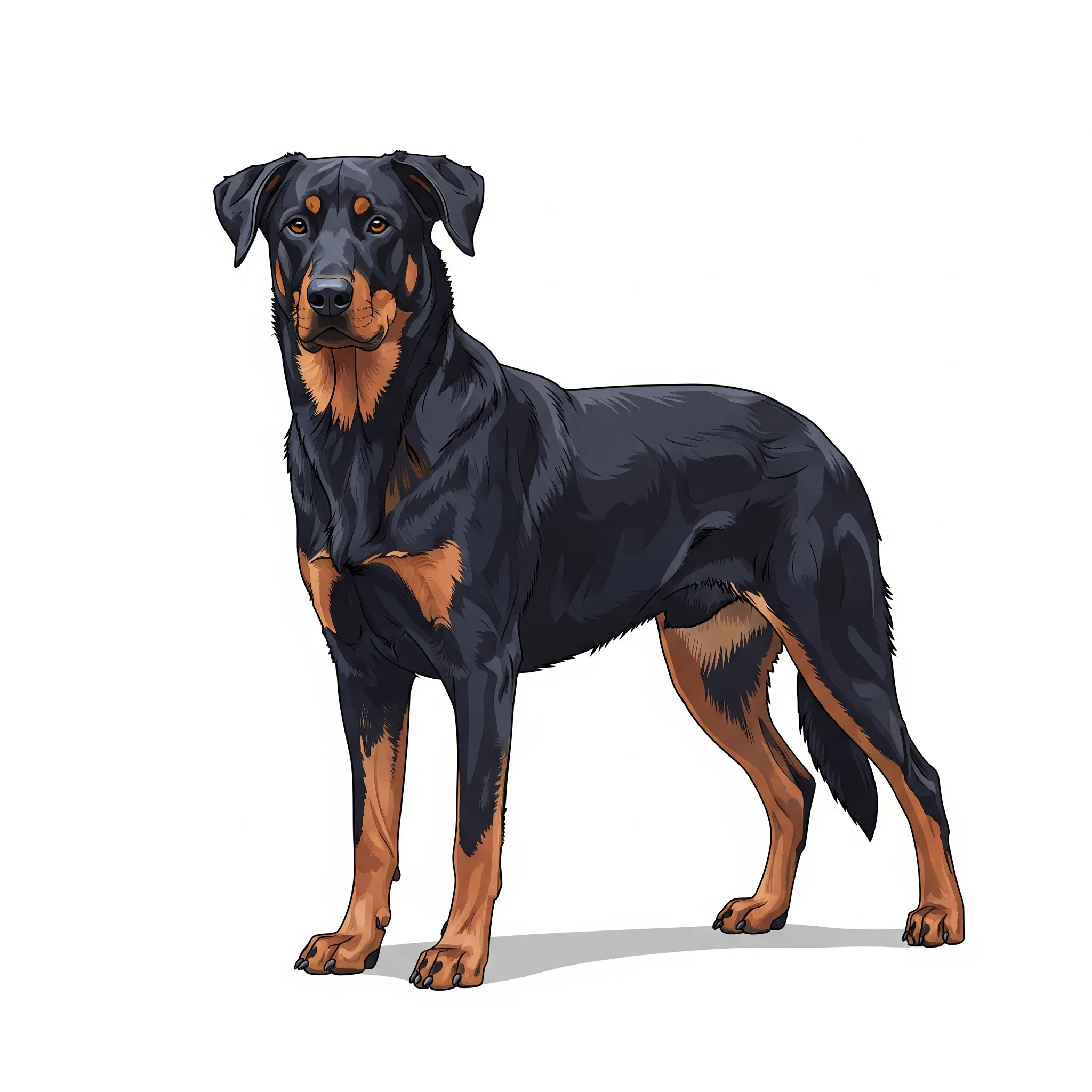 Beauceron dog breed - A confident, powerful French herding dog with protective instincts.