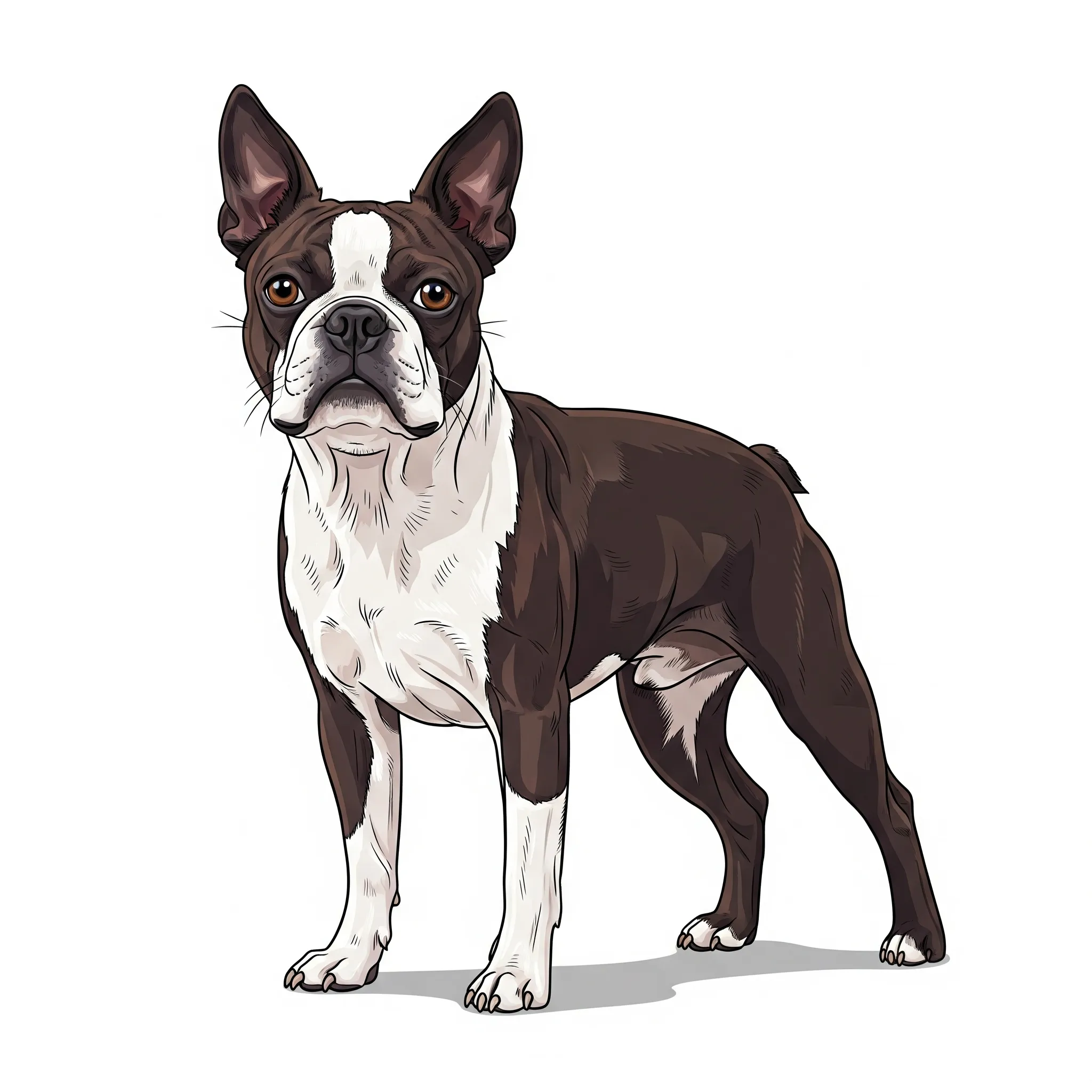 Boston Terrier dog breed - A charming and lively little companion with tuxedo-like markings.