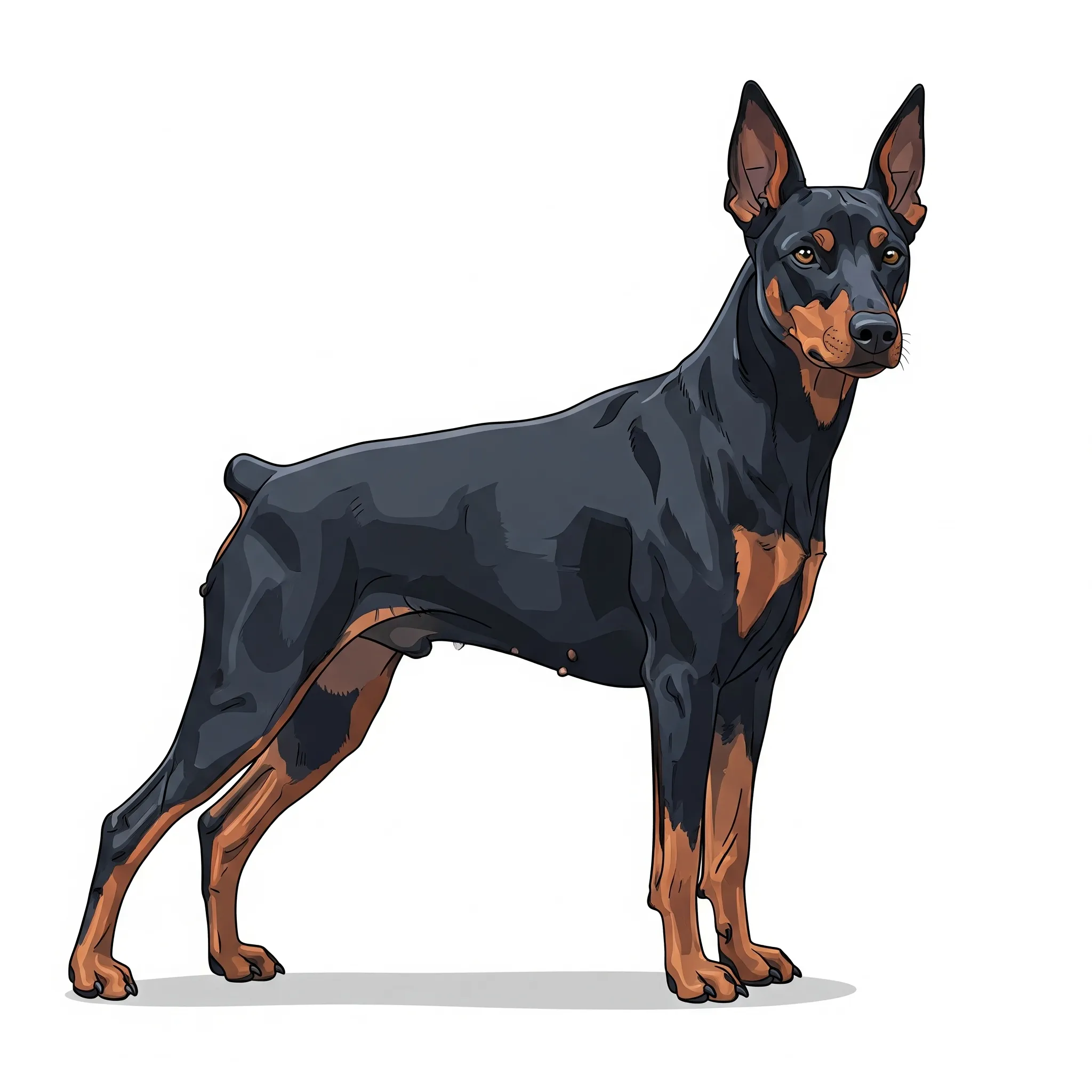 German Pinscher dog breed - A vigilant and muscular breed with strong guarding instincts.