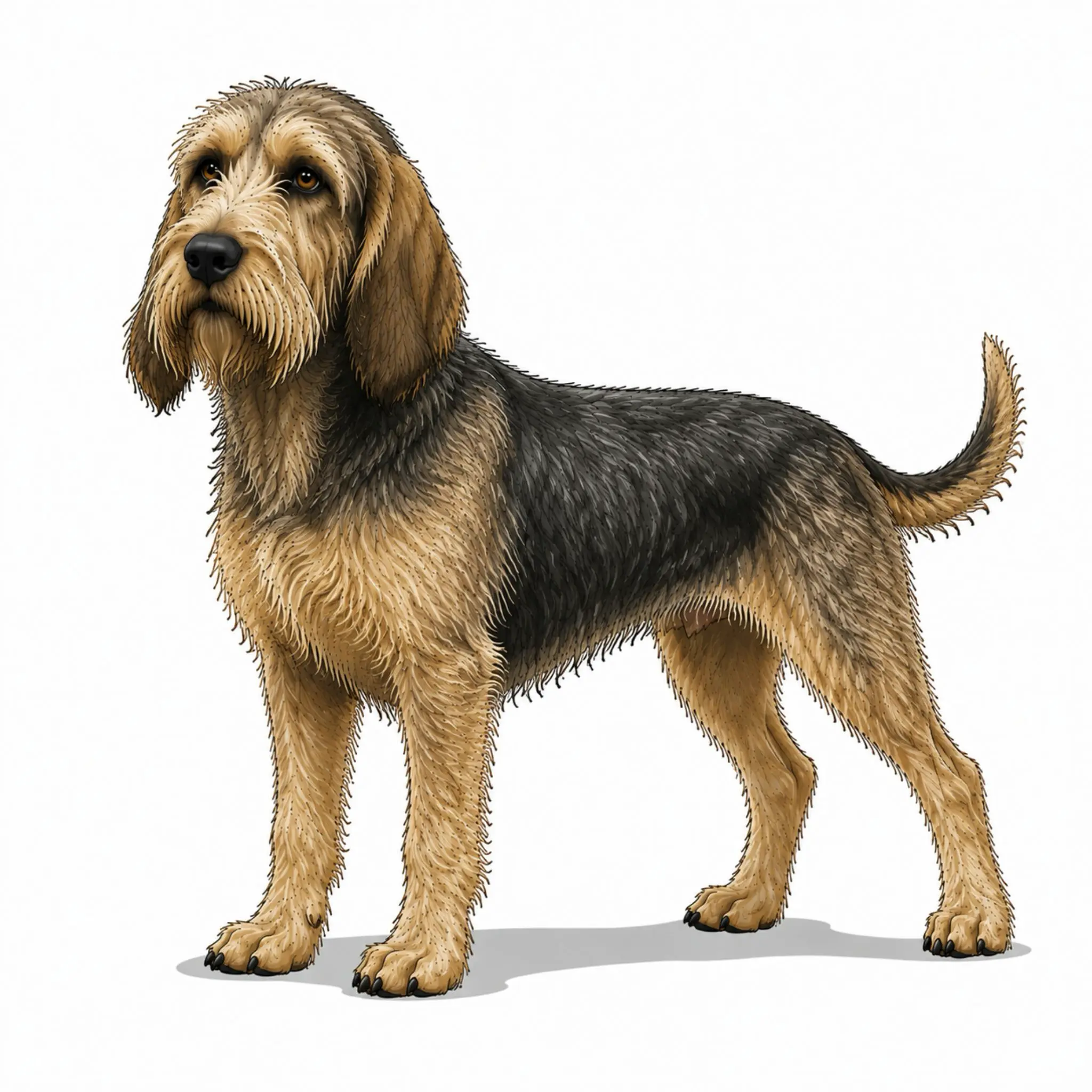 Griffon Astur-Cantabro dog breed - A rustic Spanish griffon from Asturias and Cantabria, often seen in UK rescue.