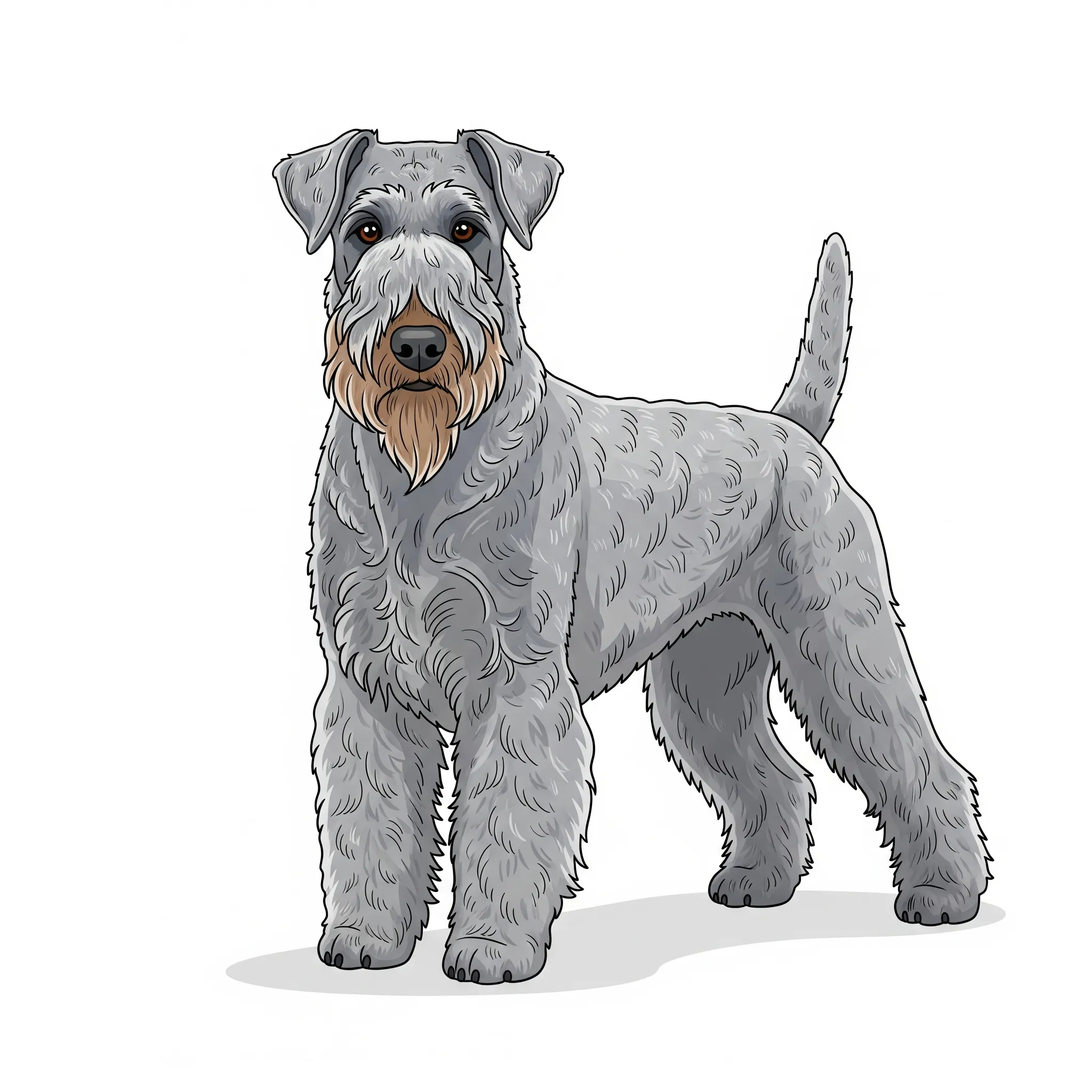 Kerry Blue Terrier dog breed - A bold and spirited terrier with a striking blue coat.