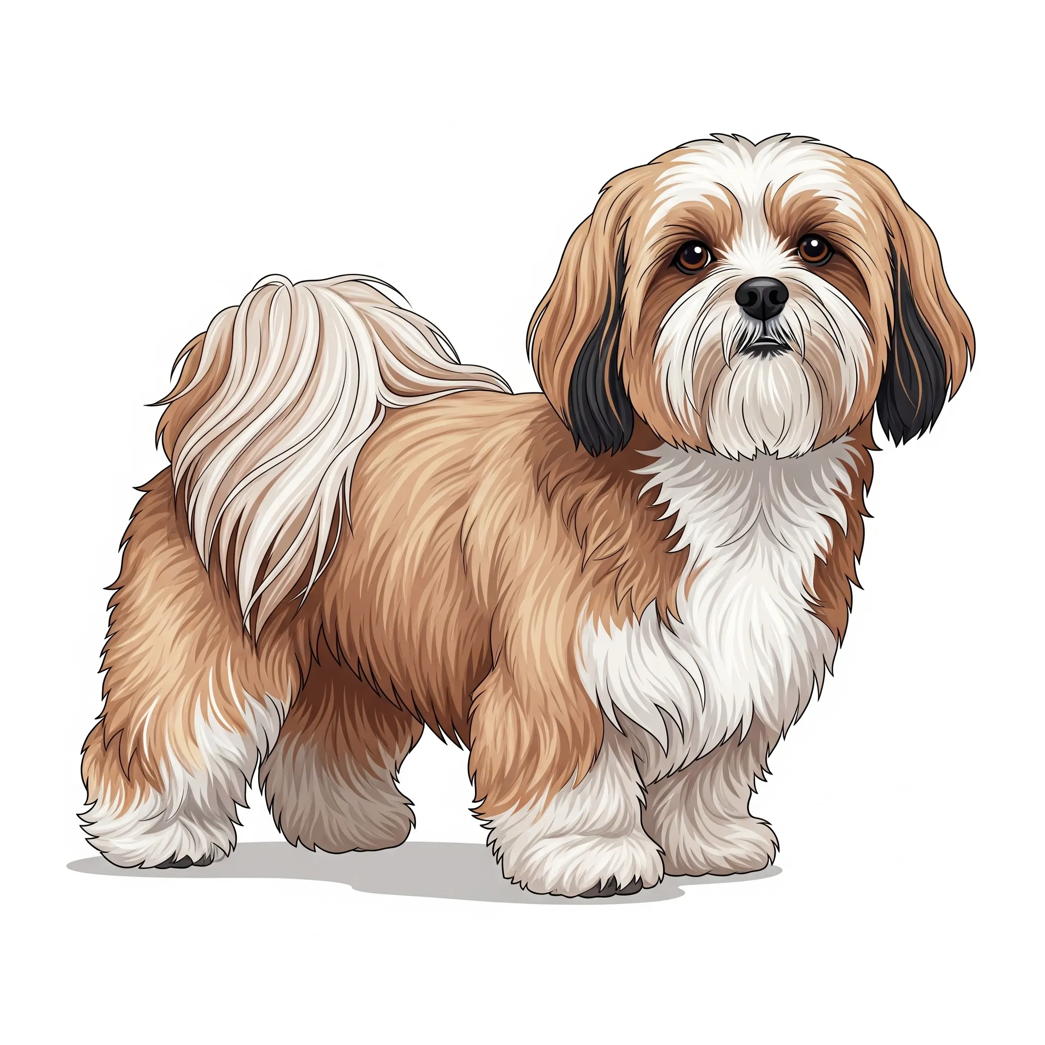 Lhasa Apso dog breed - A confident watchdog in a small, glamorous package.