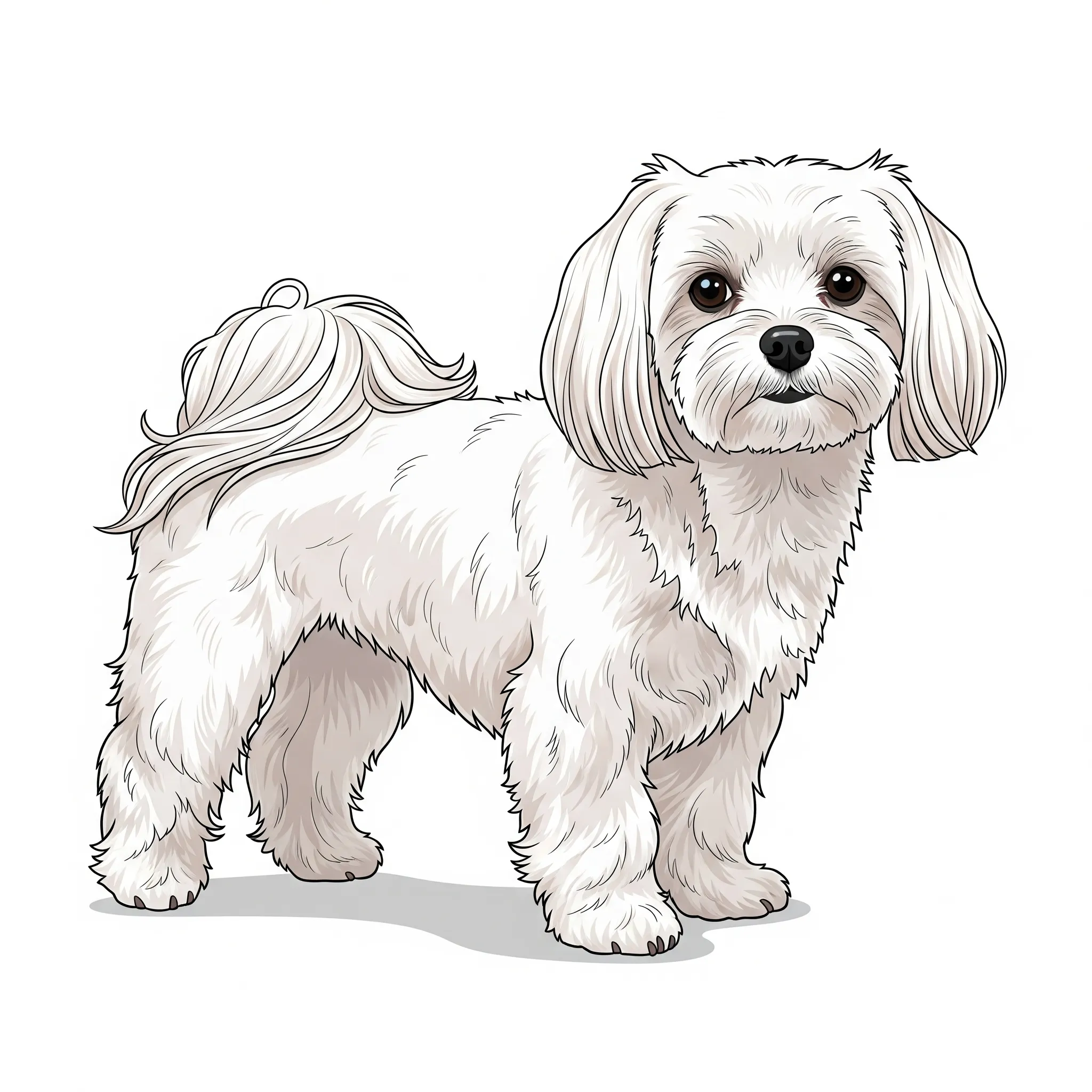 Maltese dog breed - A sweet, toy-sized companion with a silky white coat.