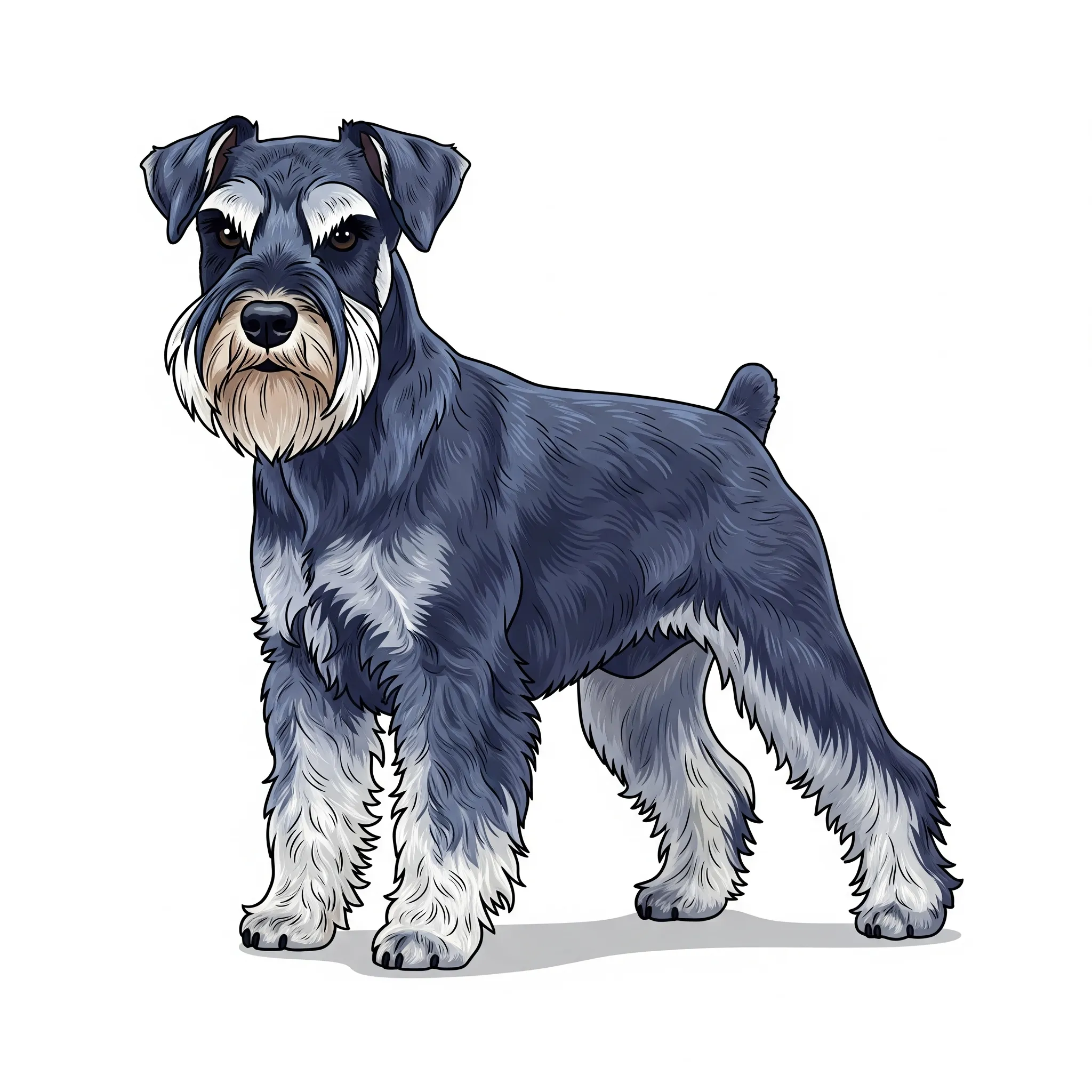 Miniature Schnauzer dog breed - A cheerful and smart small terrier breed.