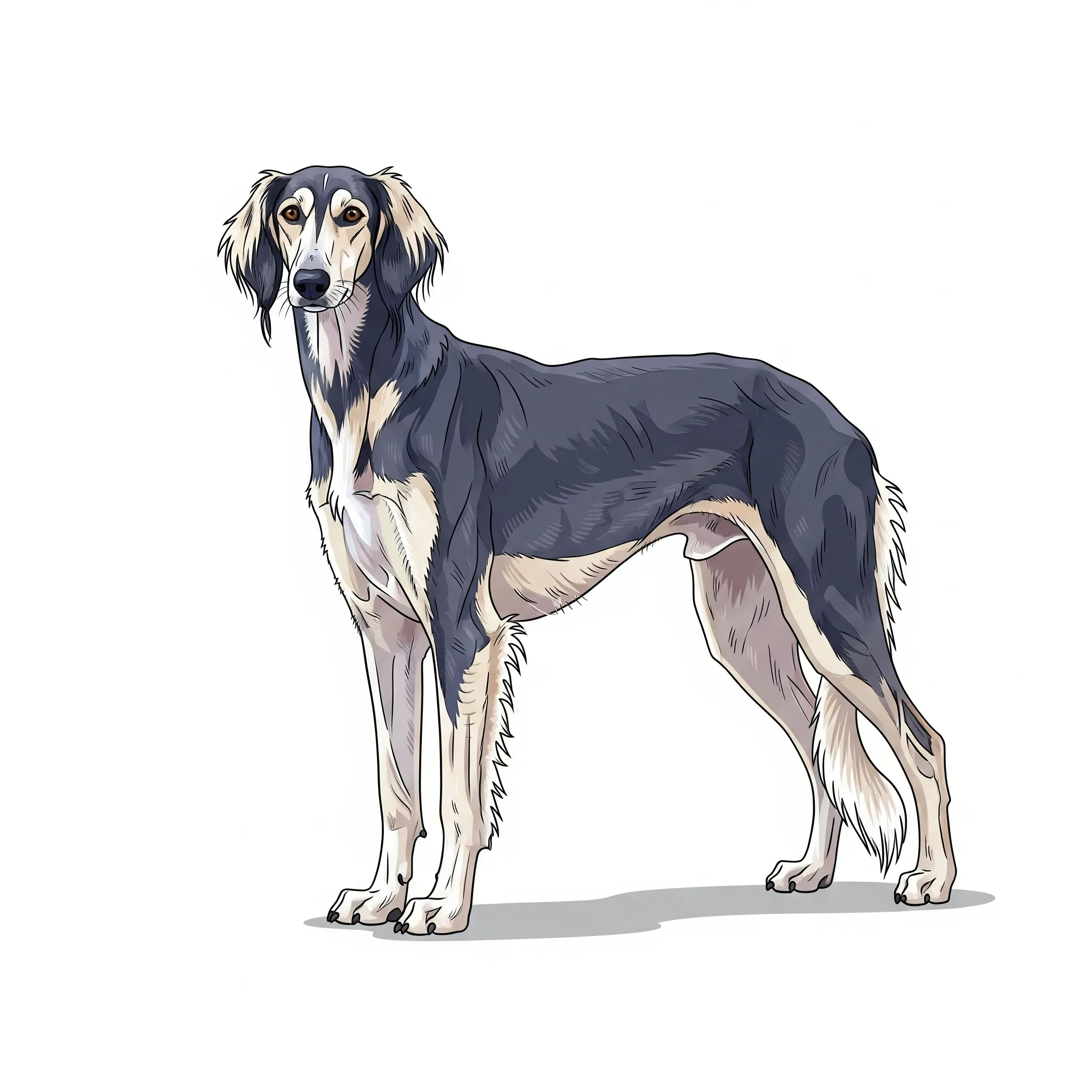 Saluki dog breed - A graceful sighthound with a noble bearing.